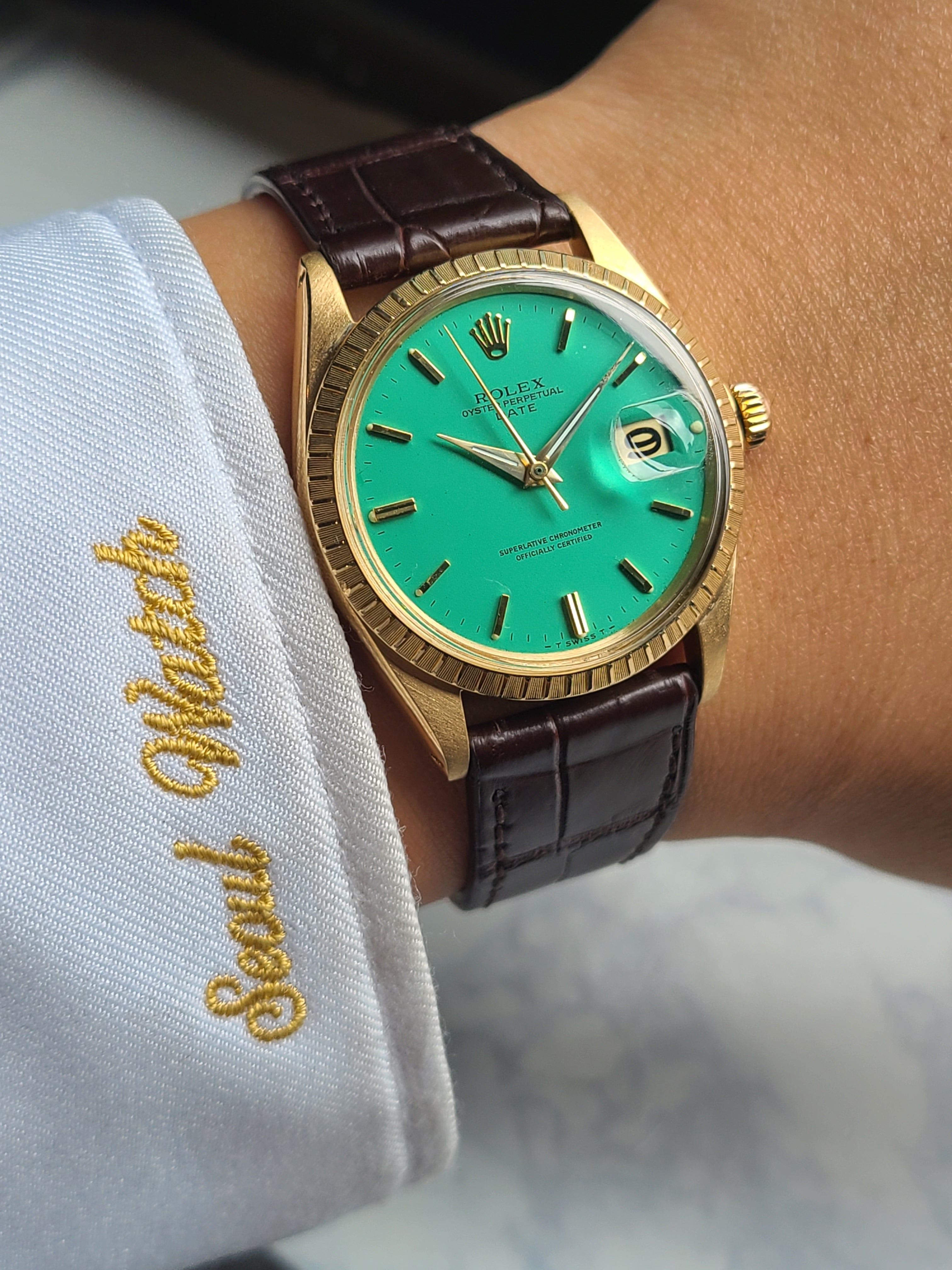 Rolex OP Date Mint 18K Solid Gold Vintage 롤렉스 오이스터퍼페추얼 데이트 민트 18K 옐로우골드 금통 빈티지