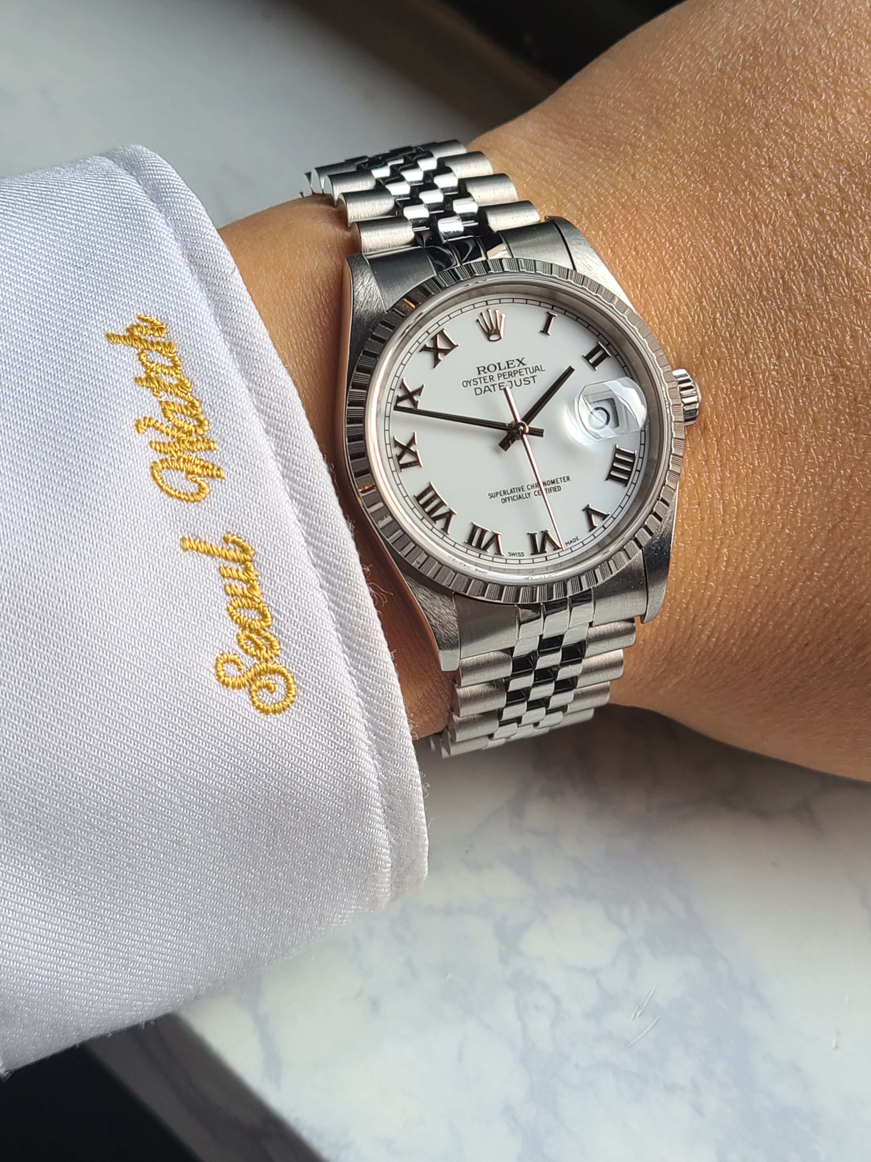 Rolex Datejust 36 Rhodium Roman 롤렉스 데이저스트 36 화이트로만 다이얼 남성