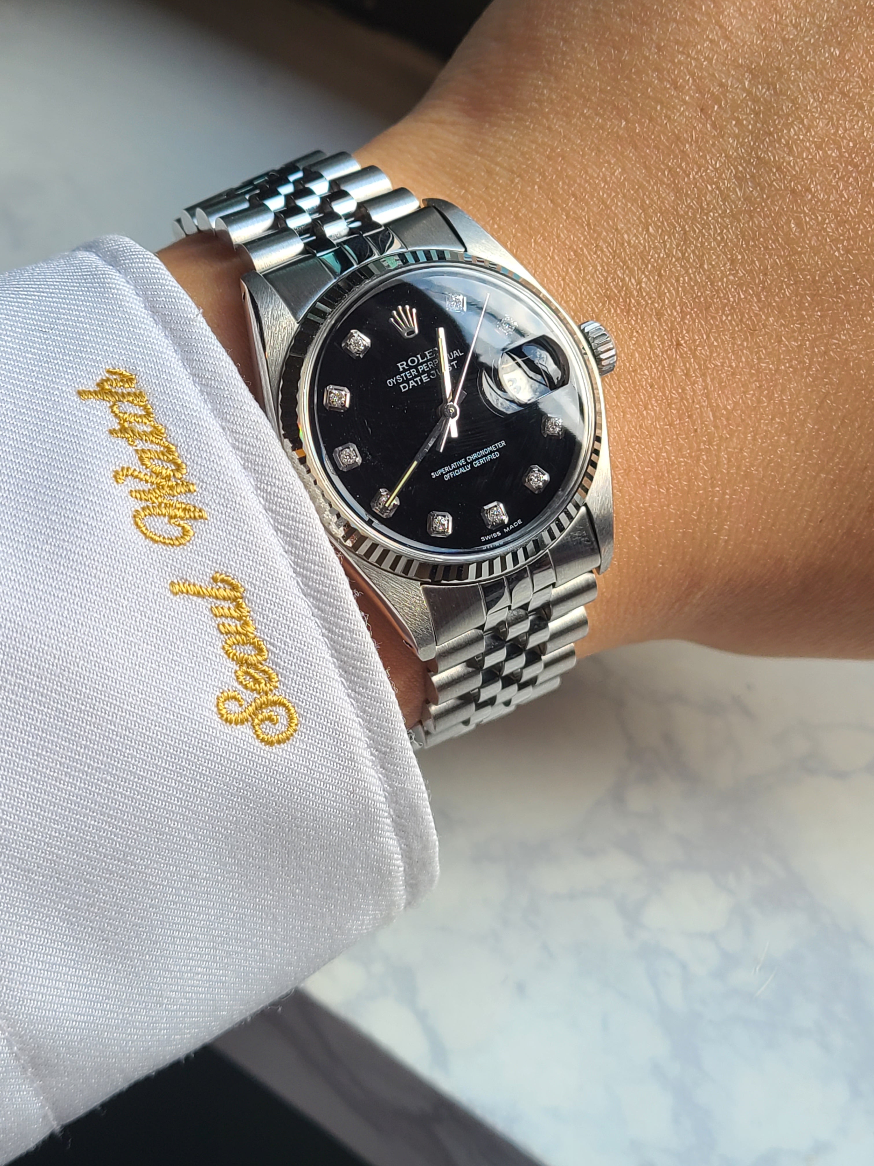 Rolex Datejust Back 10P Diamond 롤렉스 데이저스트 36 블랙 10P 다이아몬드