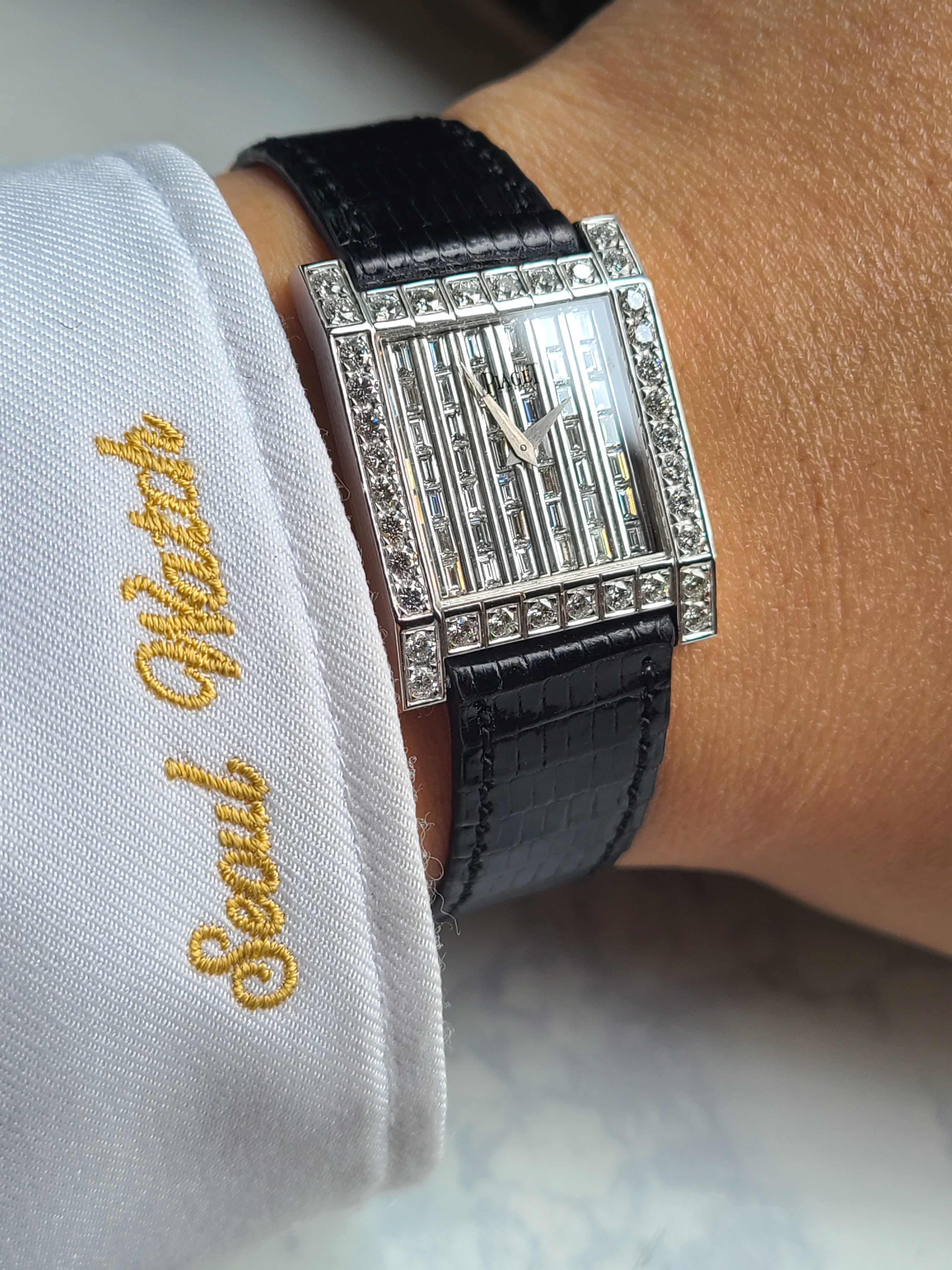 Piaget Protocol 18K WG Diamonds Lady 피아제 프로토콜 18K 화이트골드 풀다이아몬드 여성용