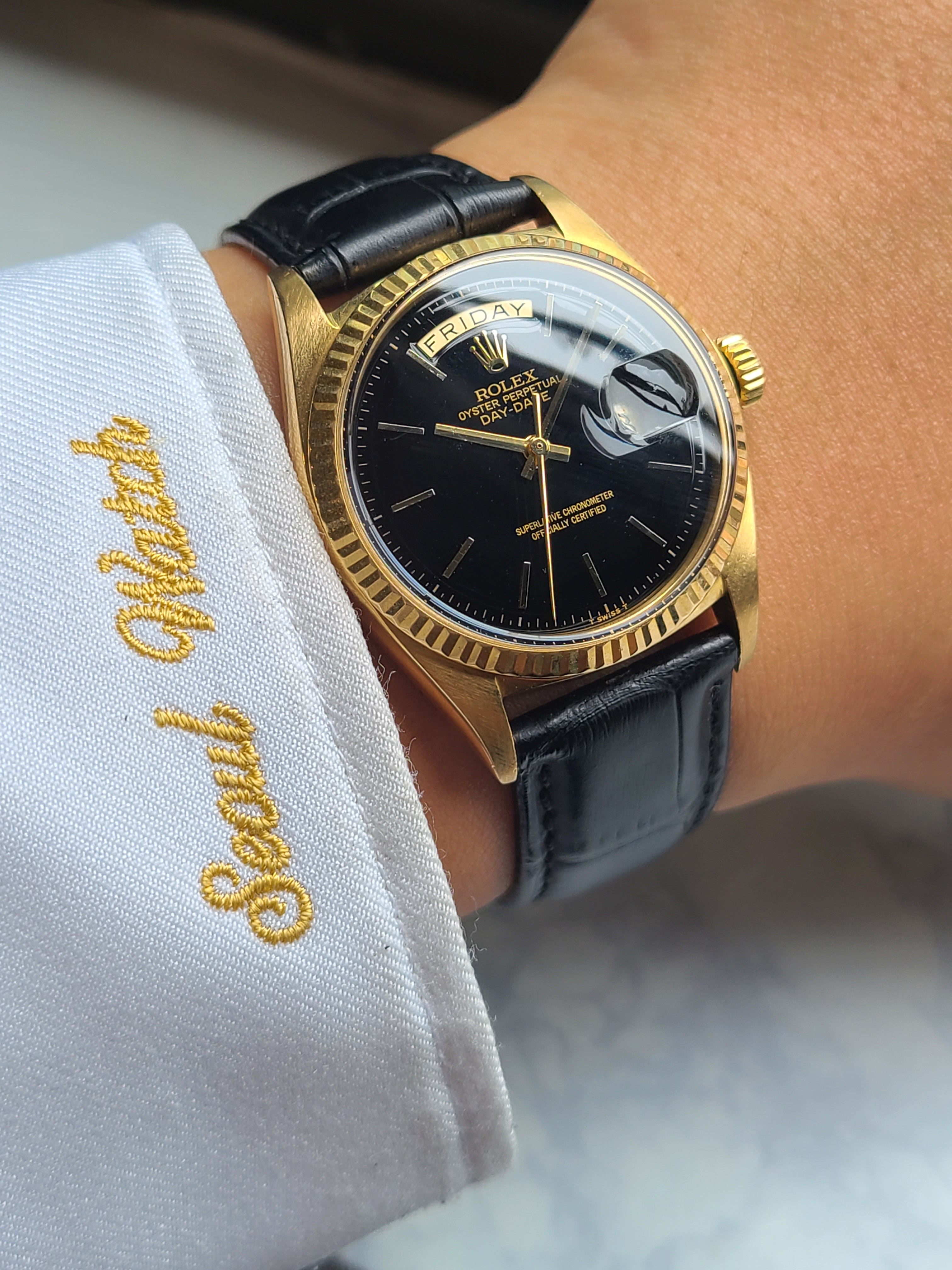 Rolex Day-Date 36 18K Solid YG Vintage 롤렉스 데이데이트 36 블랙 18K 옐로우골드 금통 빈티지
