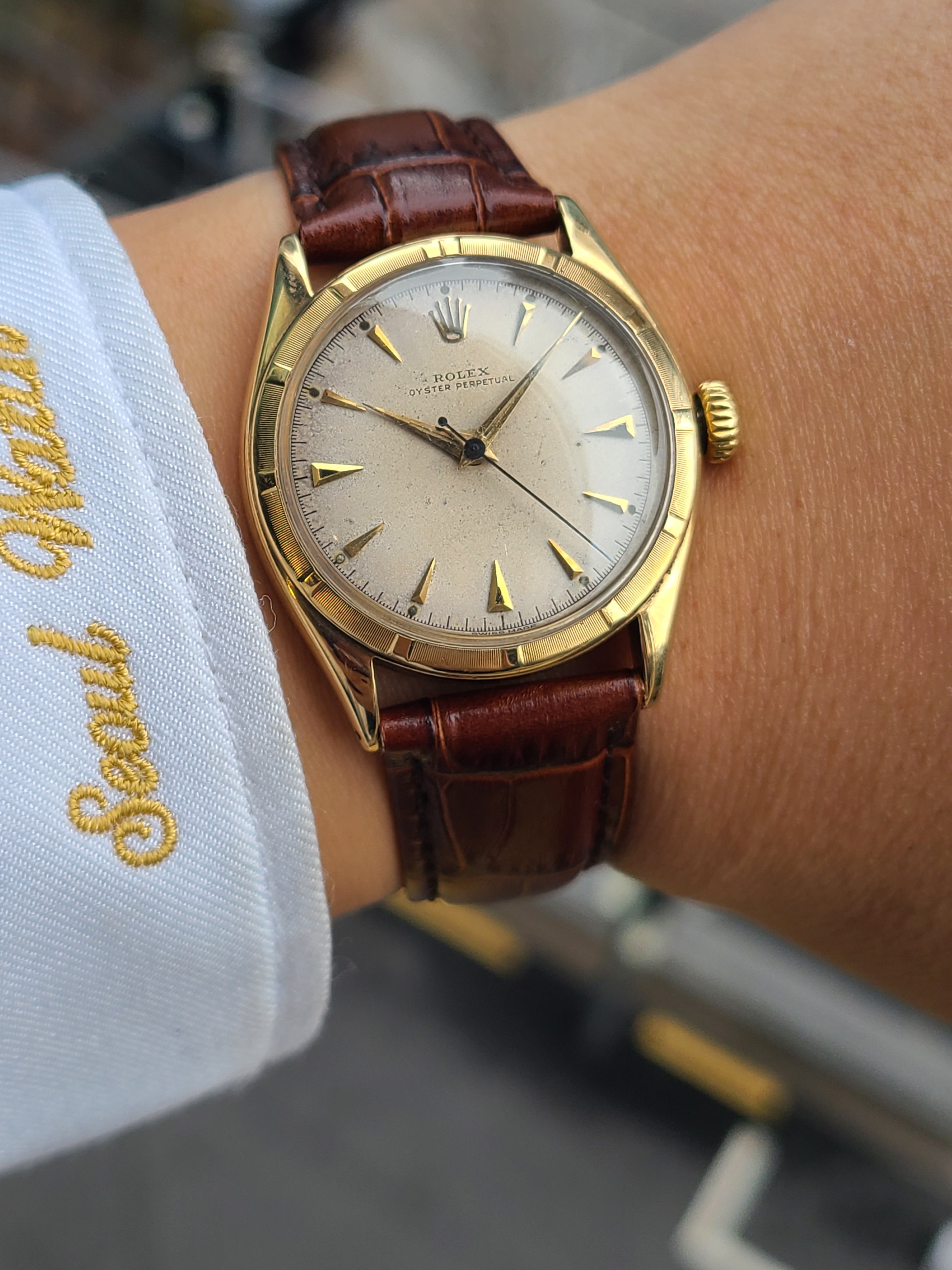 Rolex Oyster Perpetual Bubble Back Yellow Gold 롤렉스 오이스터퍼페추얼 버블백 옐로우골드 금통 빈티지