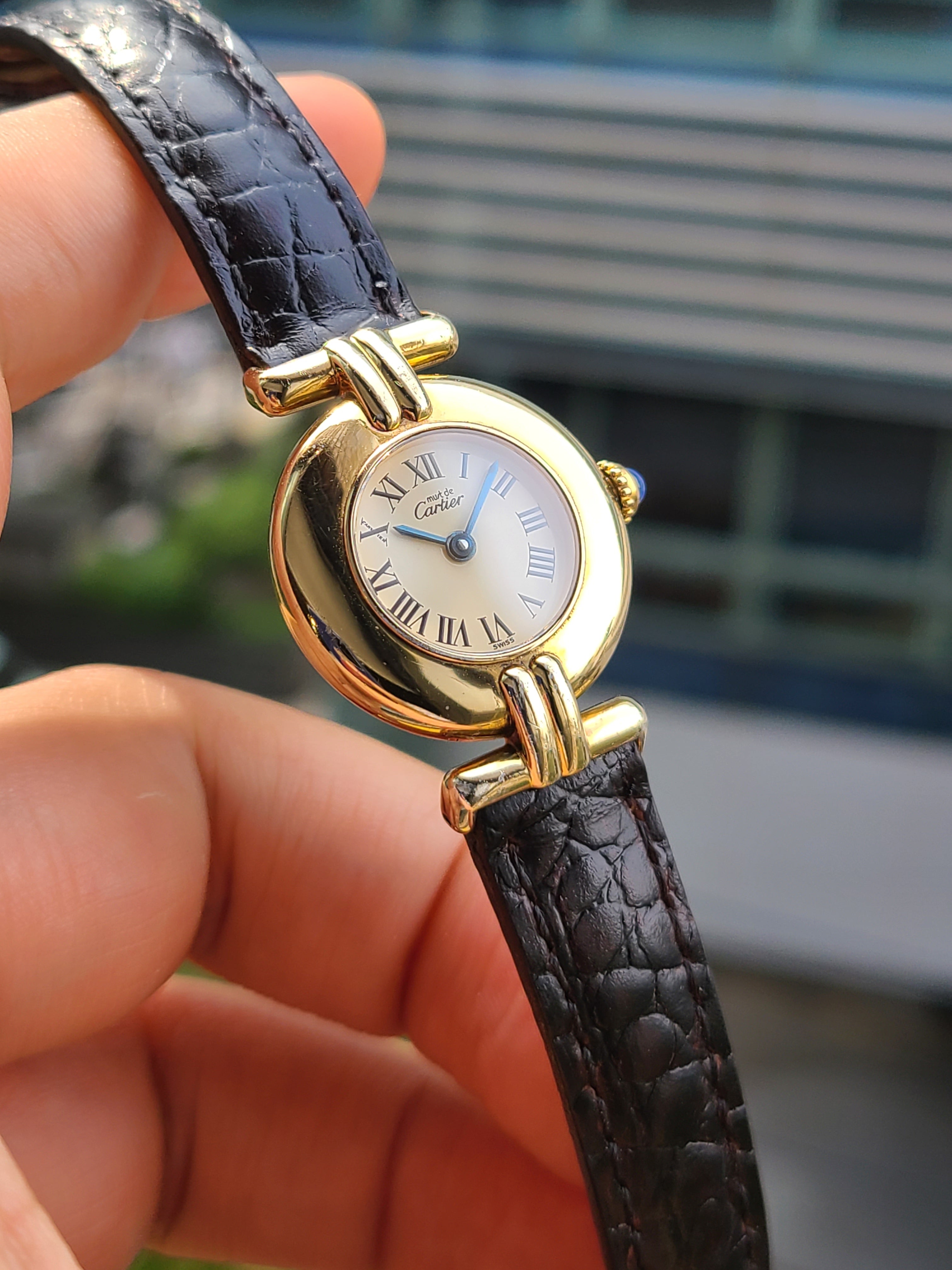 Cartier Must Colisee Gold 까르띠에 머스트 꼴리제 로만 금장 SM 여성용
