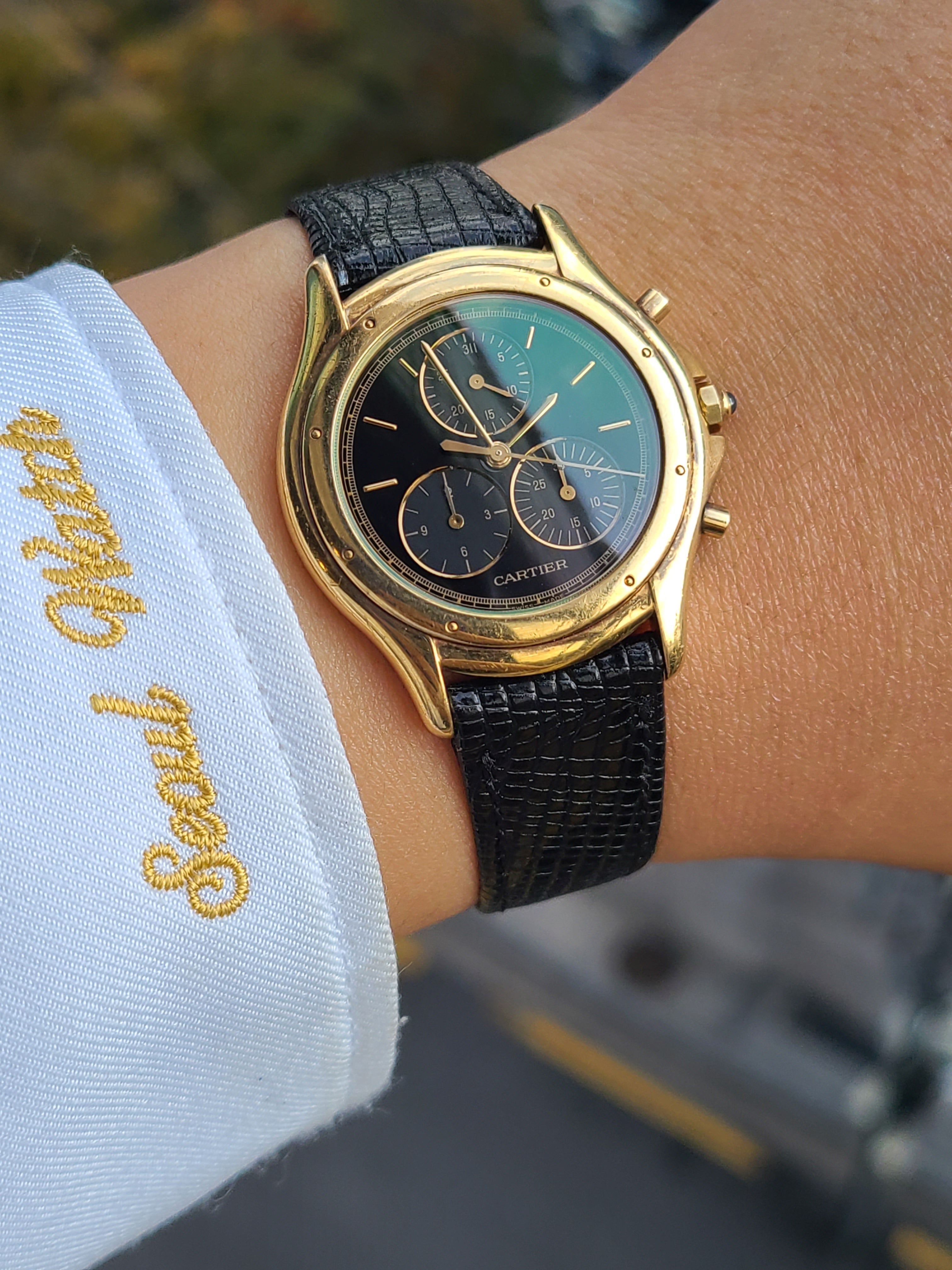 Cartier Panthere Cougar Chronograph LM 까르띠에 팬더 쿠거 크로노그래프 18K 금통 L 라지