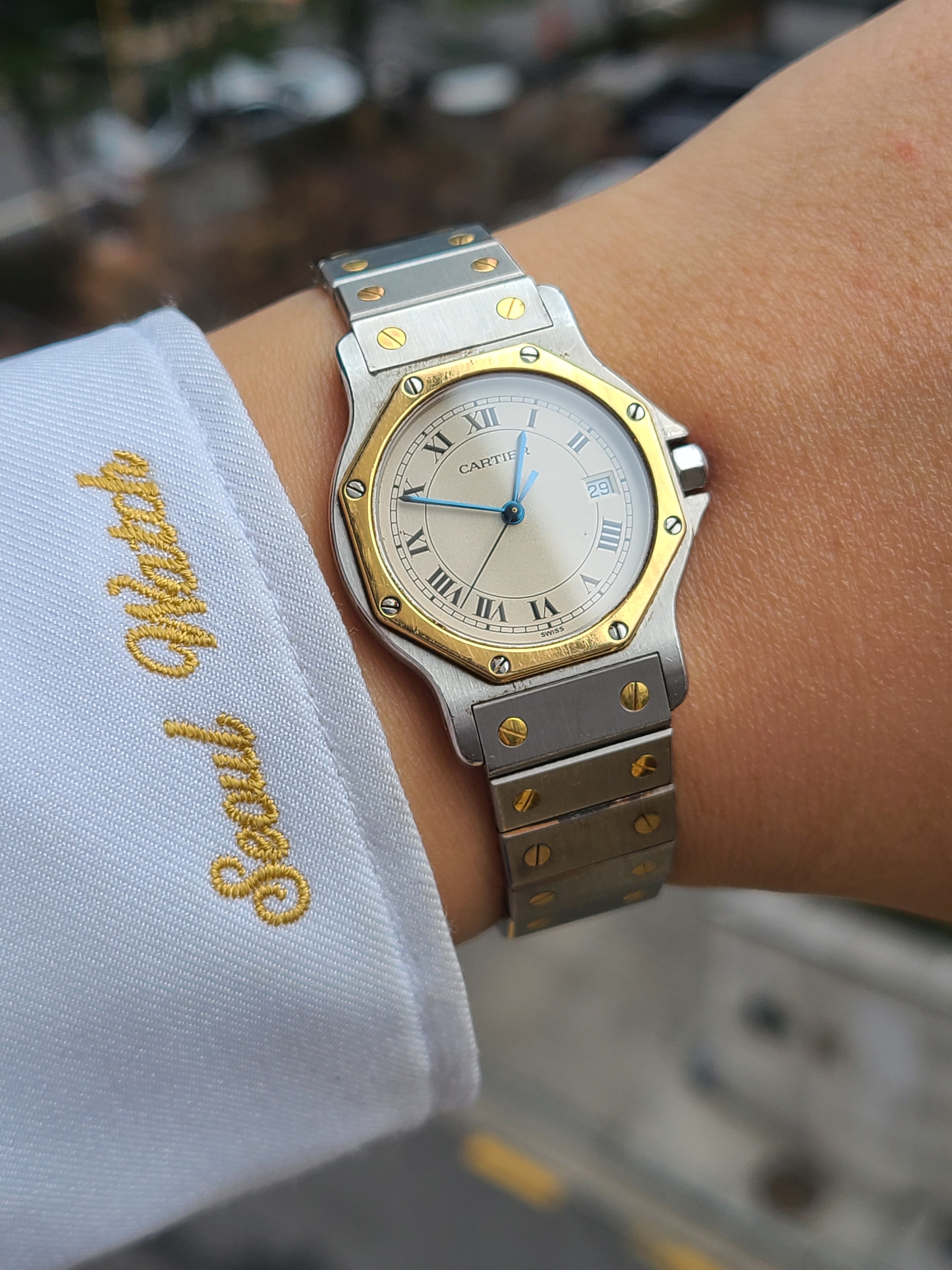 Cartier Santos Octagon LM 까르띠에 산토스 옥타곤 18K 콤비 LM 라지사이즈 남성용