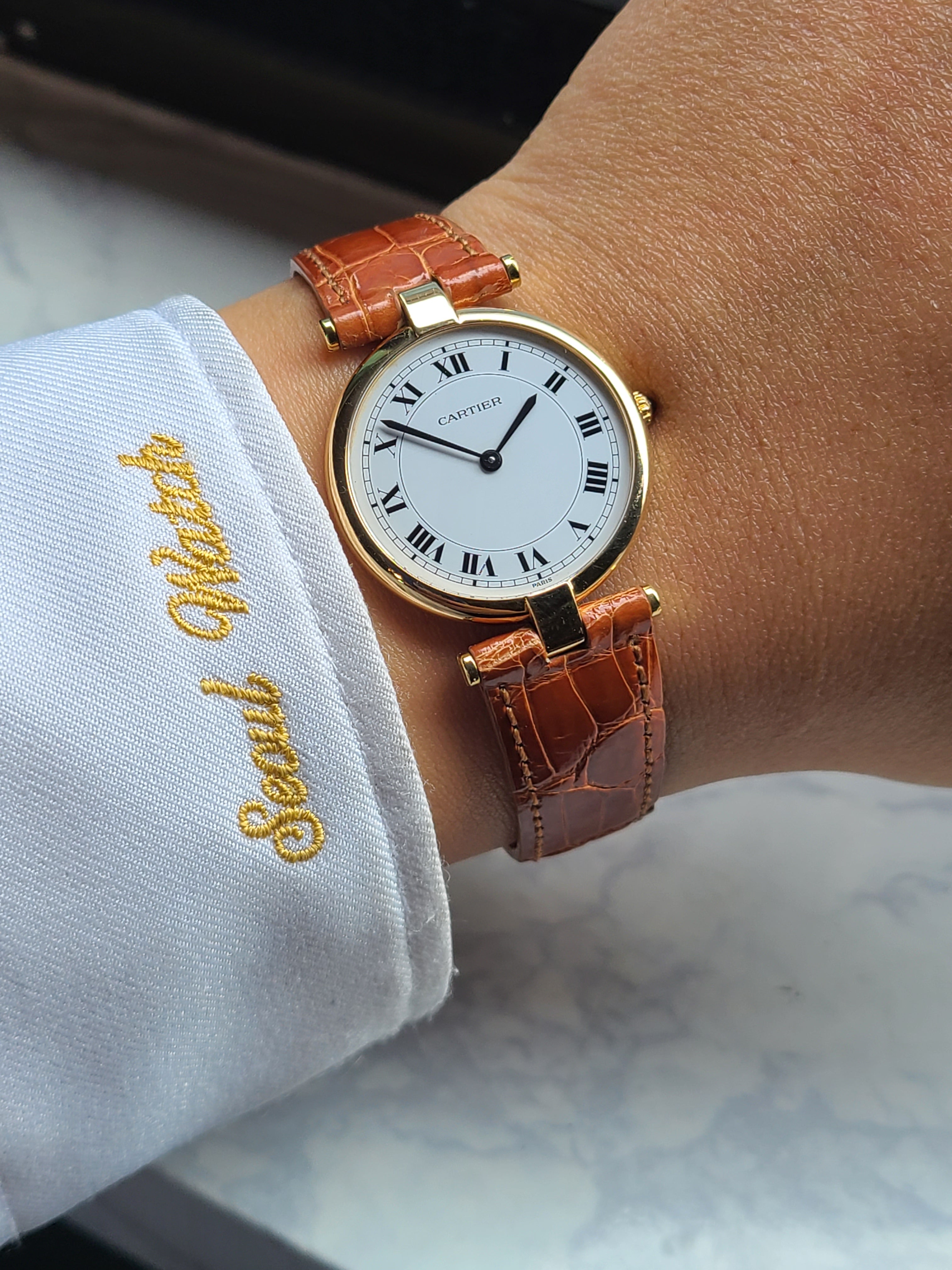 Cartier Louis Vendome 18K Solid 까르띠에 루이방돔 18K 금통 L라지 남성용