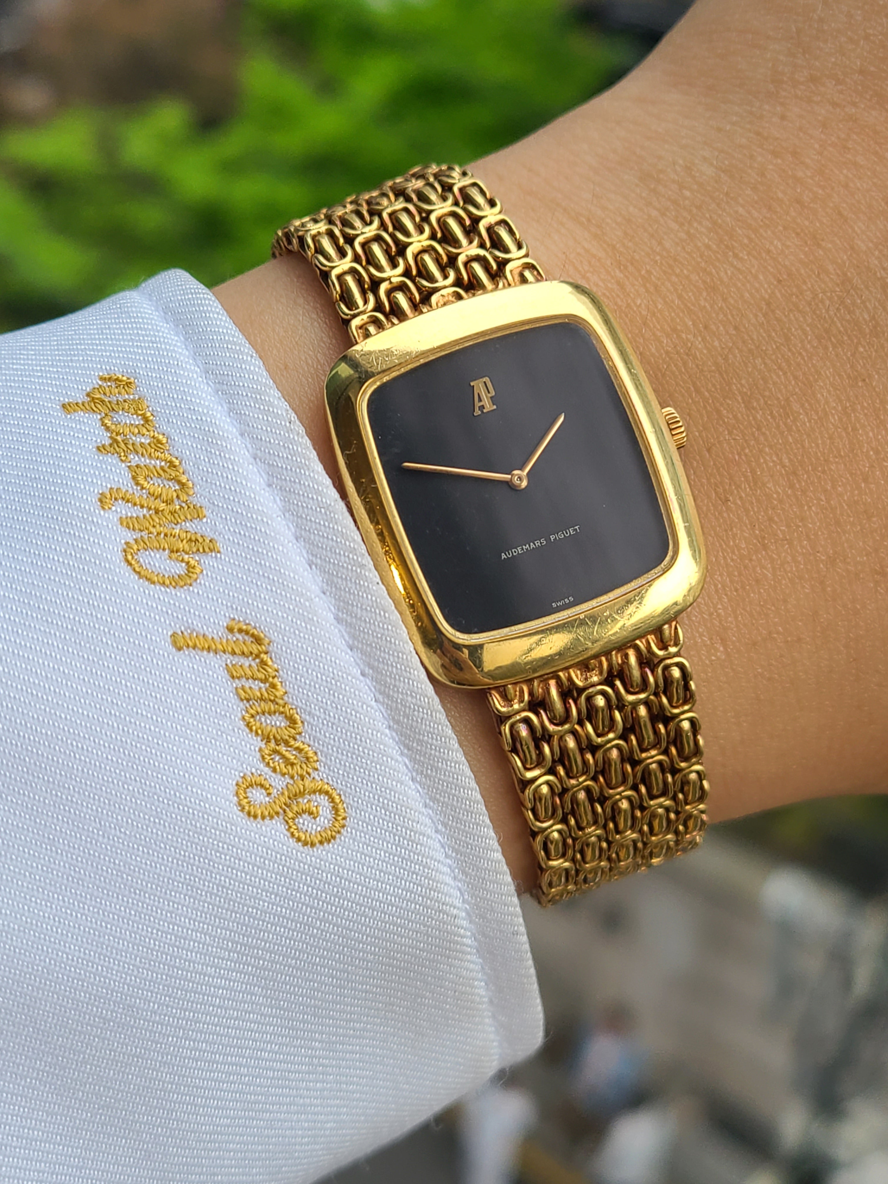 Audemars Art Deco Black Matt Dial 18K Yellow Gold 오데마피게 클래식 아트데코 블랙 매트다이얼 18K 옐로우골드 남성용