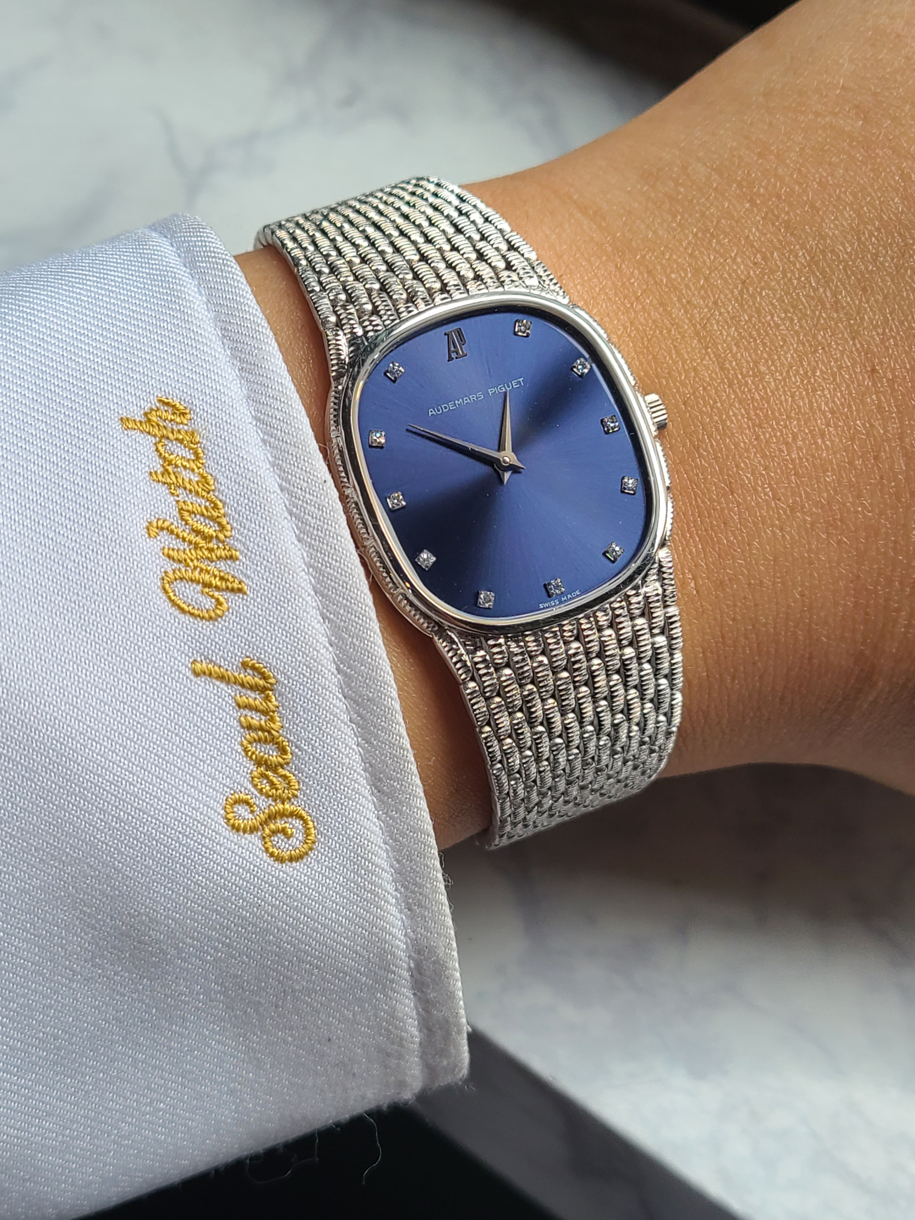 Audemars Piguet Cobra Blue 18K WG 오데마피게 코브라 12P 다이아몬드 청판 블루 화이트골드 18K 금통