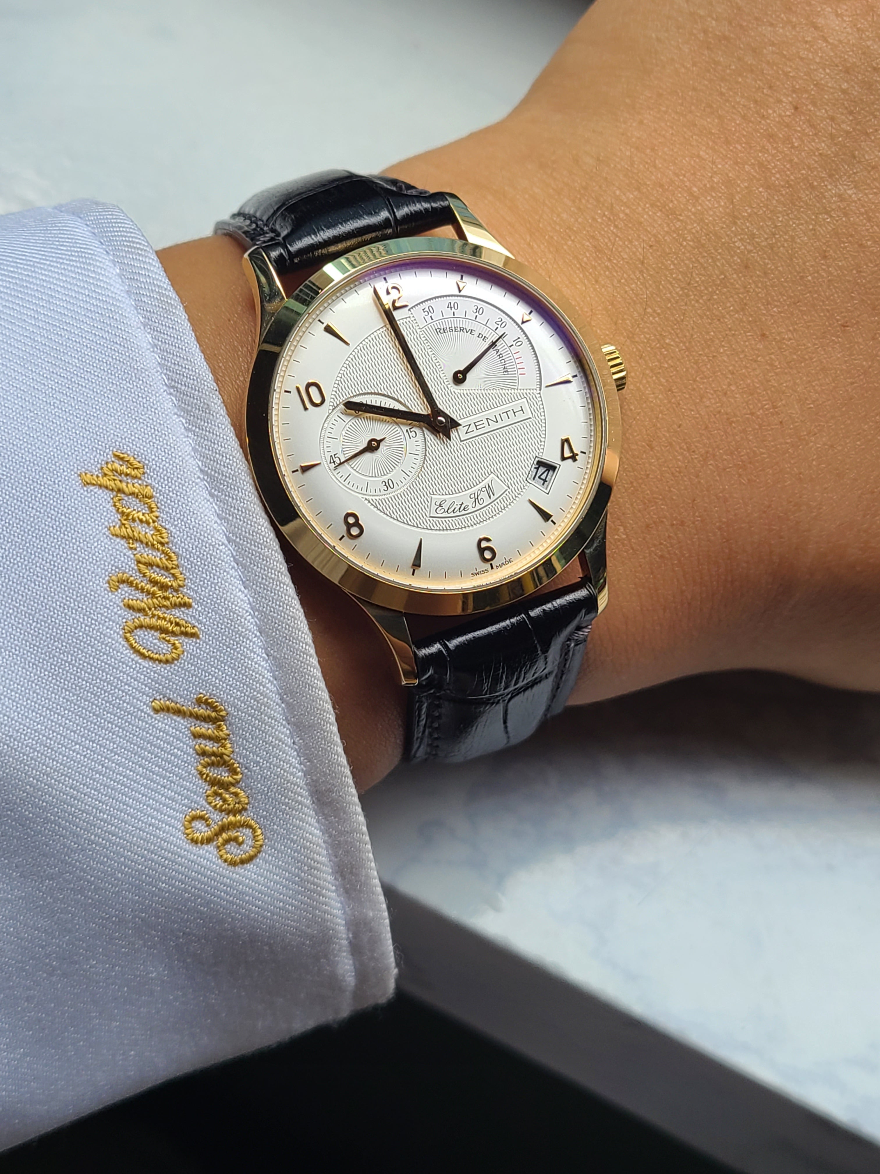 Zenith Elite Power Reserve 18K 제니스 엘리트 파워리저브 울트라씬 18K 골드 금통