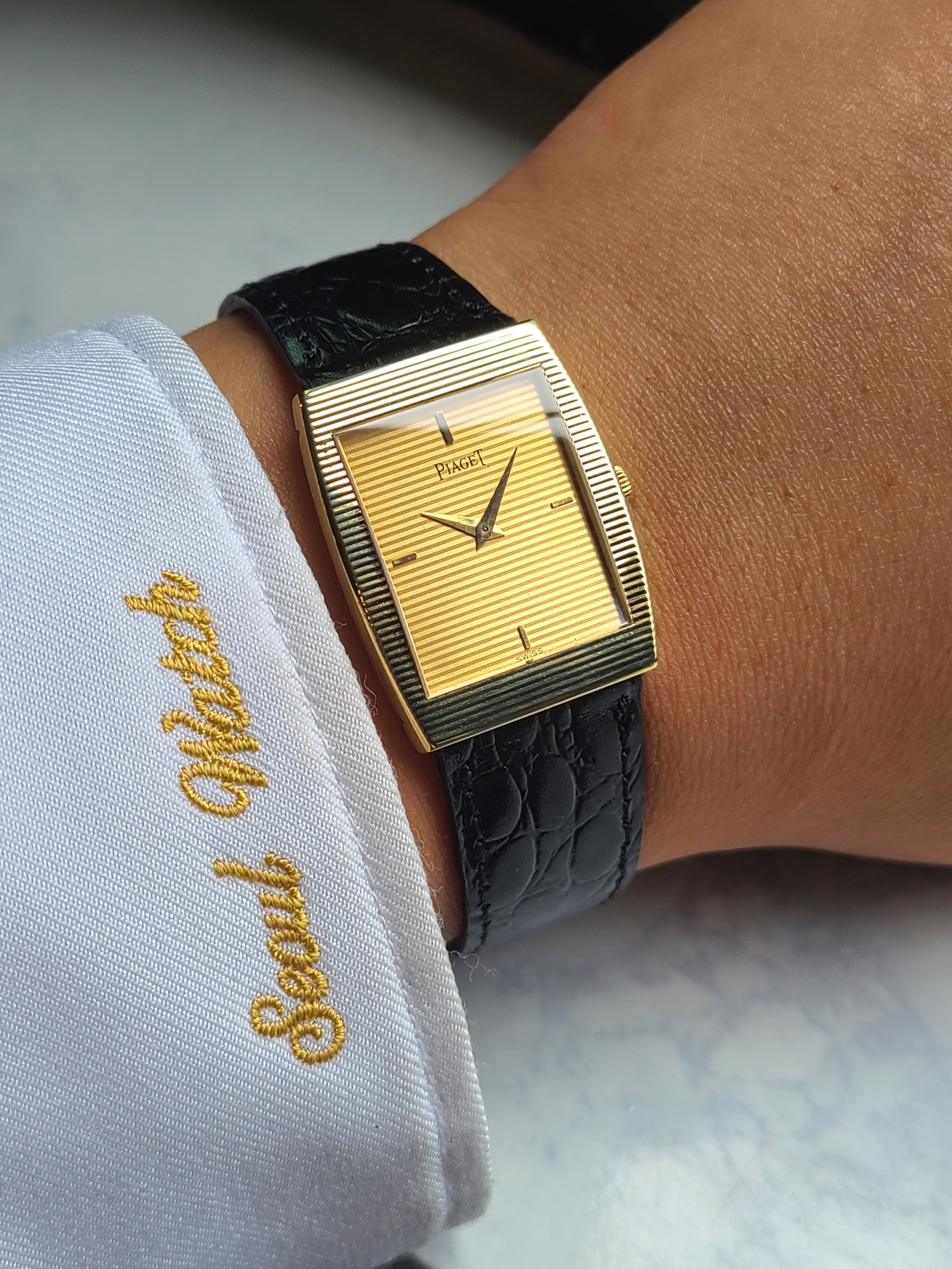 Piaget Tonnear 18K Vintage 피아제 토너 탱크 18K 옐로우골드 빈티지 남성용