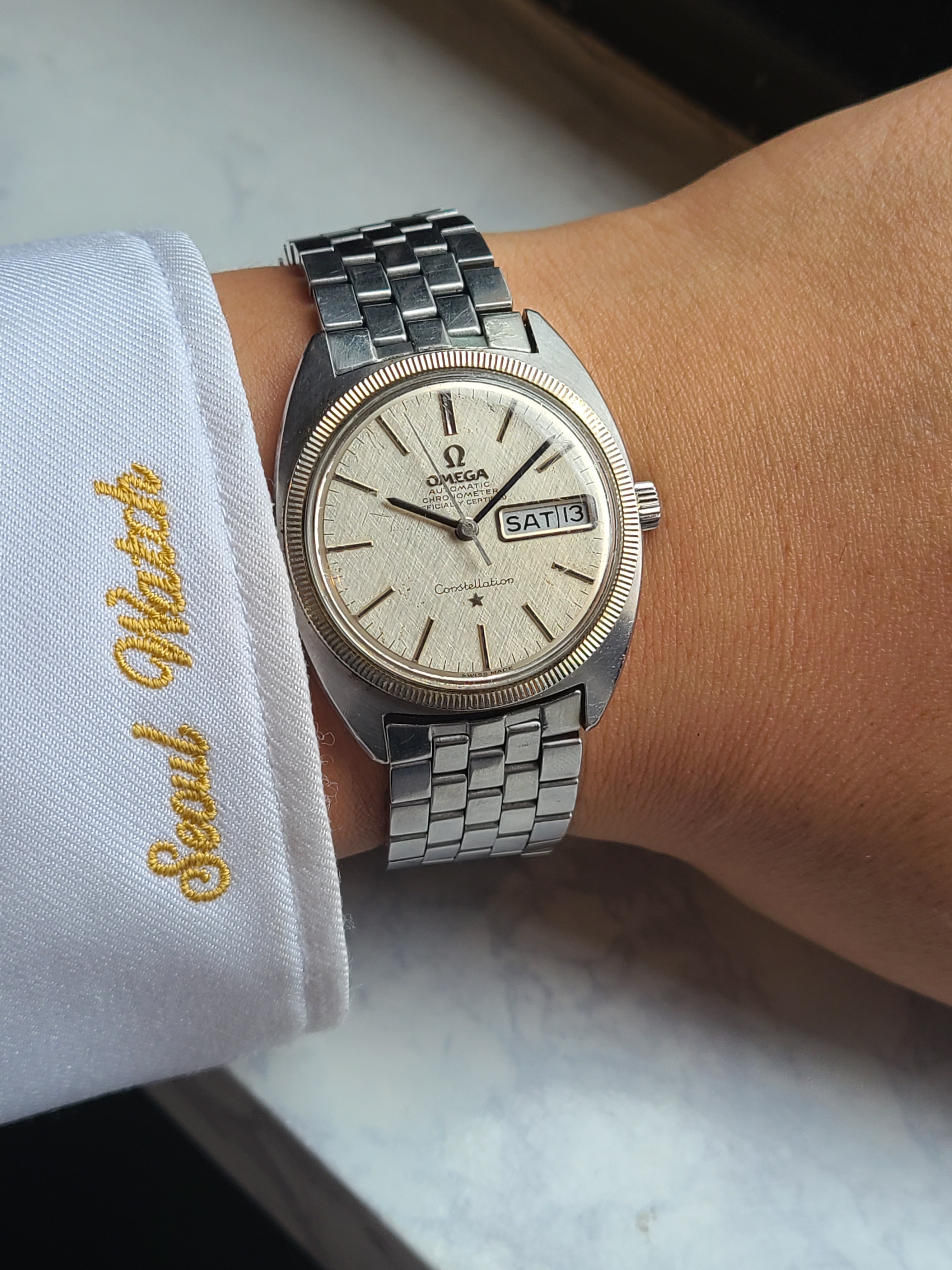 Omega Constellation Fluted Vintage 오메가 컨스틸레이션 플루티드 백금베젤 데이데이트 빈티지