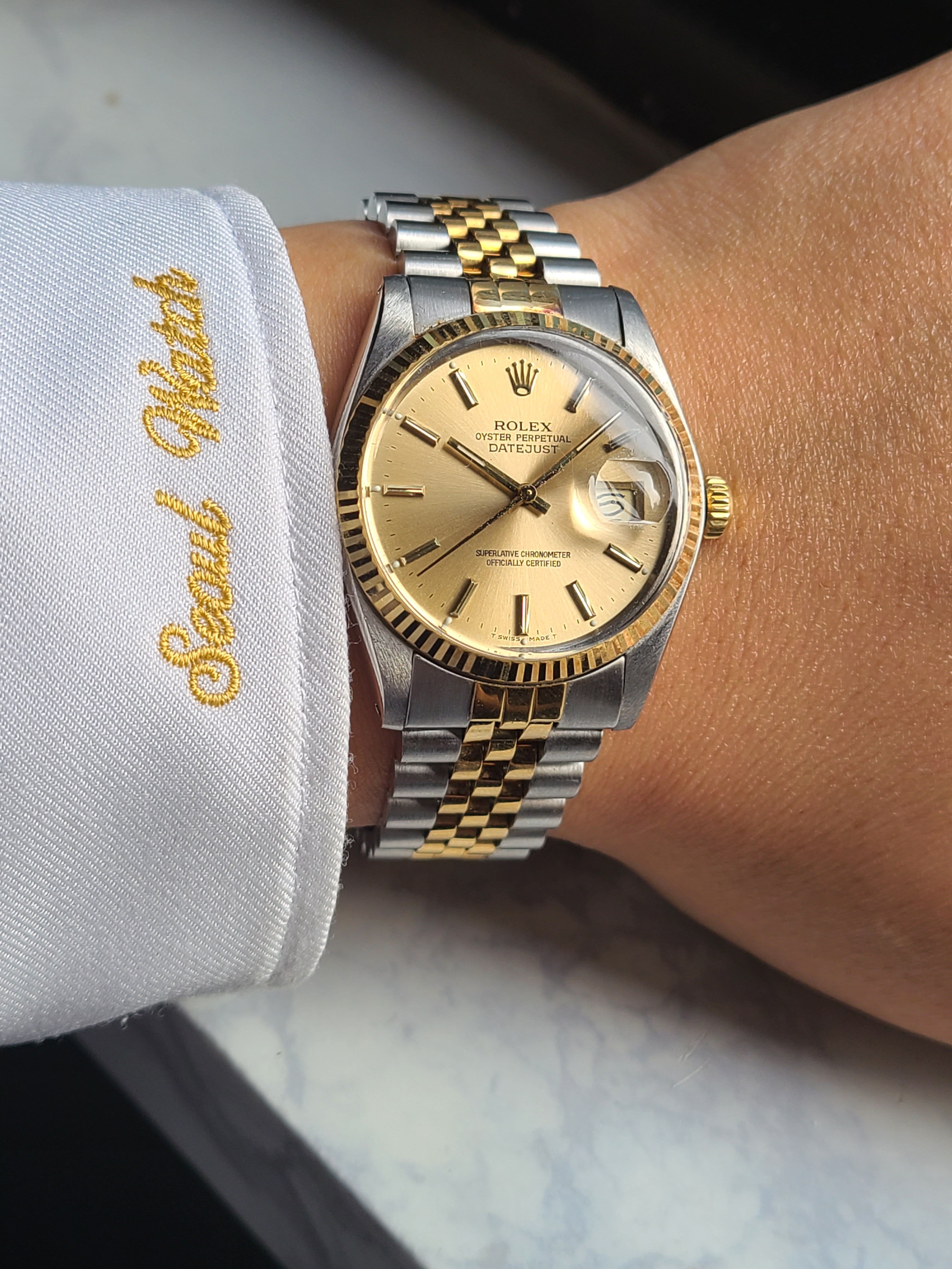 Rolex Datejust Champagne Gold Dial 롤렉스 데이저스트 36 샴페인골드 콤비 빈티지 순정 제치