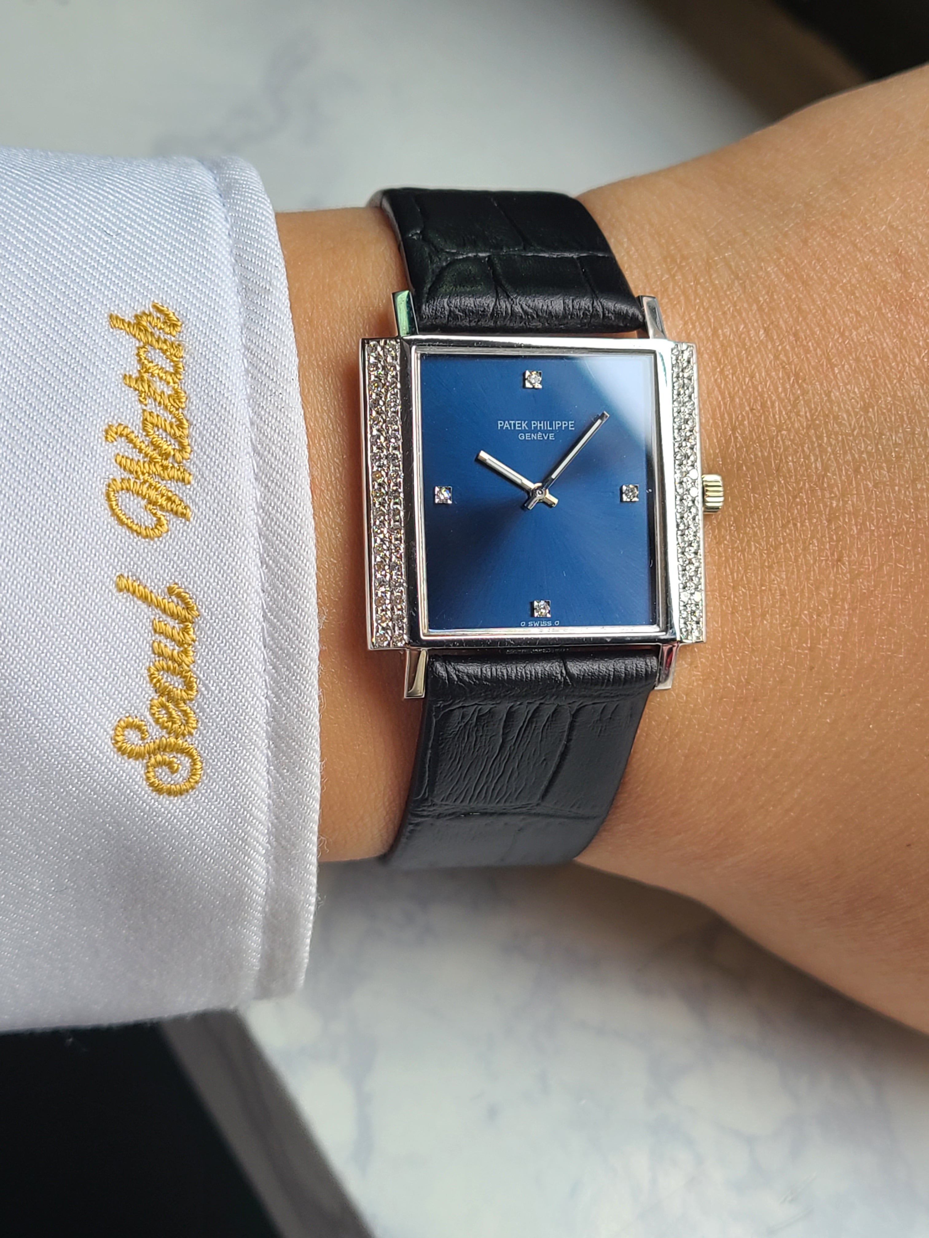 Patek Philippe Gondolo Diamond Blue 파텍필립 곤돌로 블루 청판 다이아몬드 18K 화이트골드