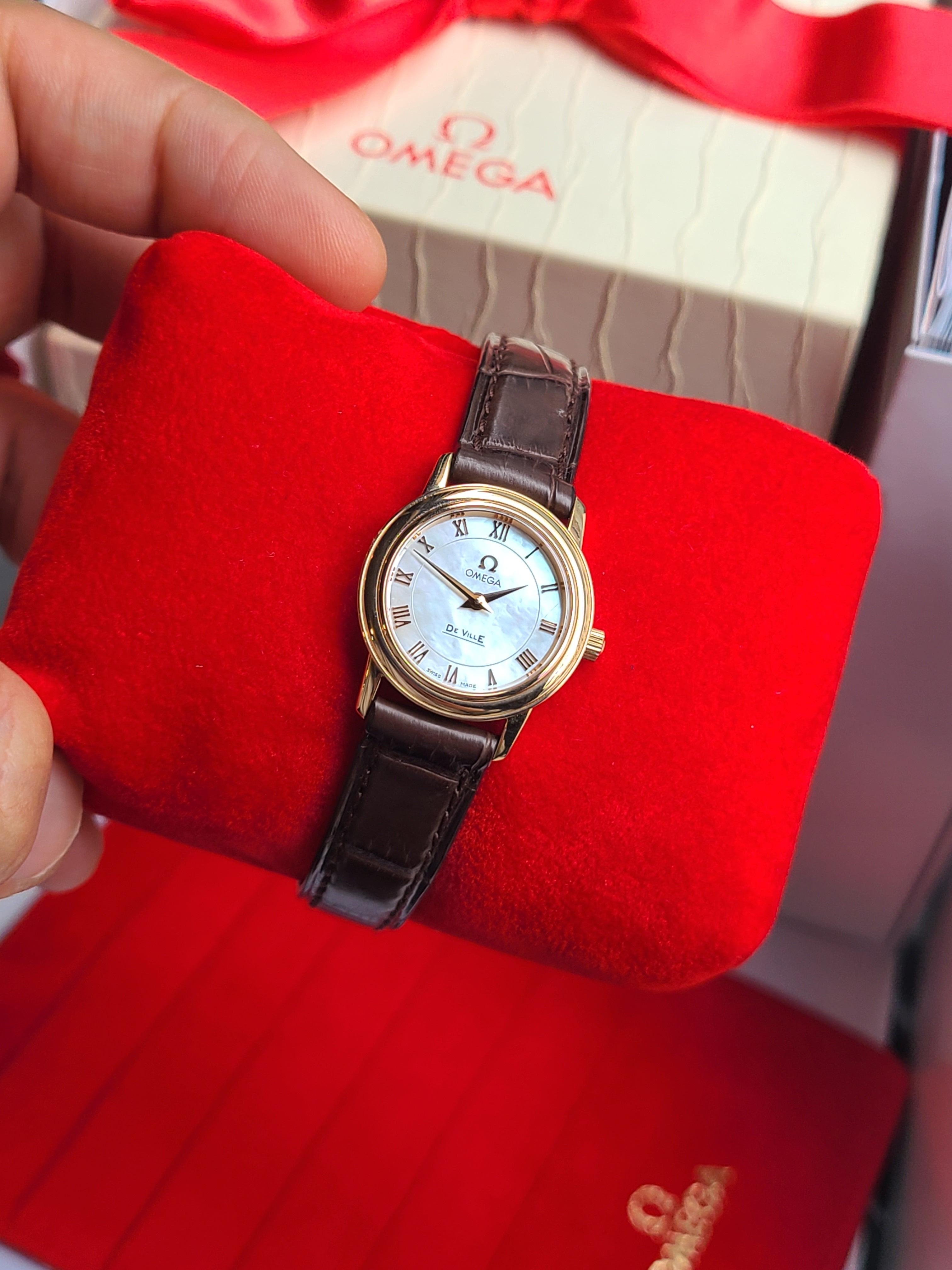 Omega Deville M.O.P 18K Lady 오메가 드빌 자개 18K 로즈골드 여성용
