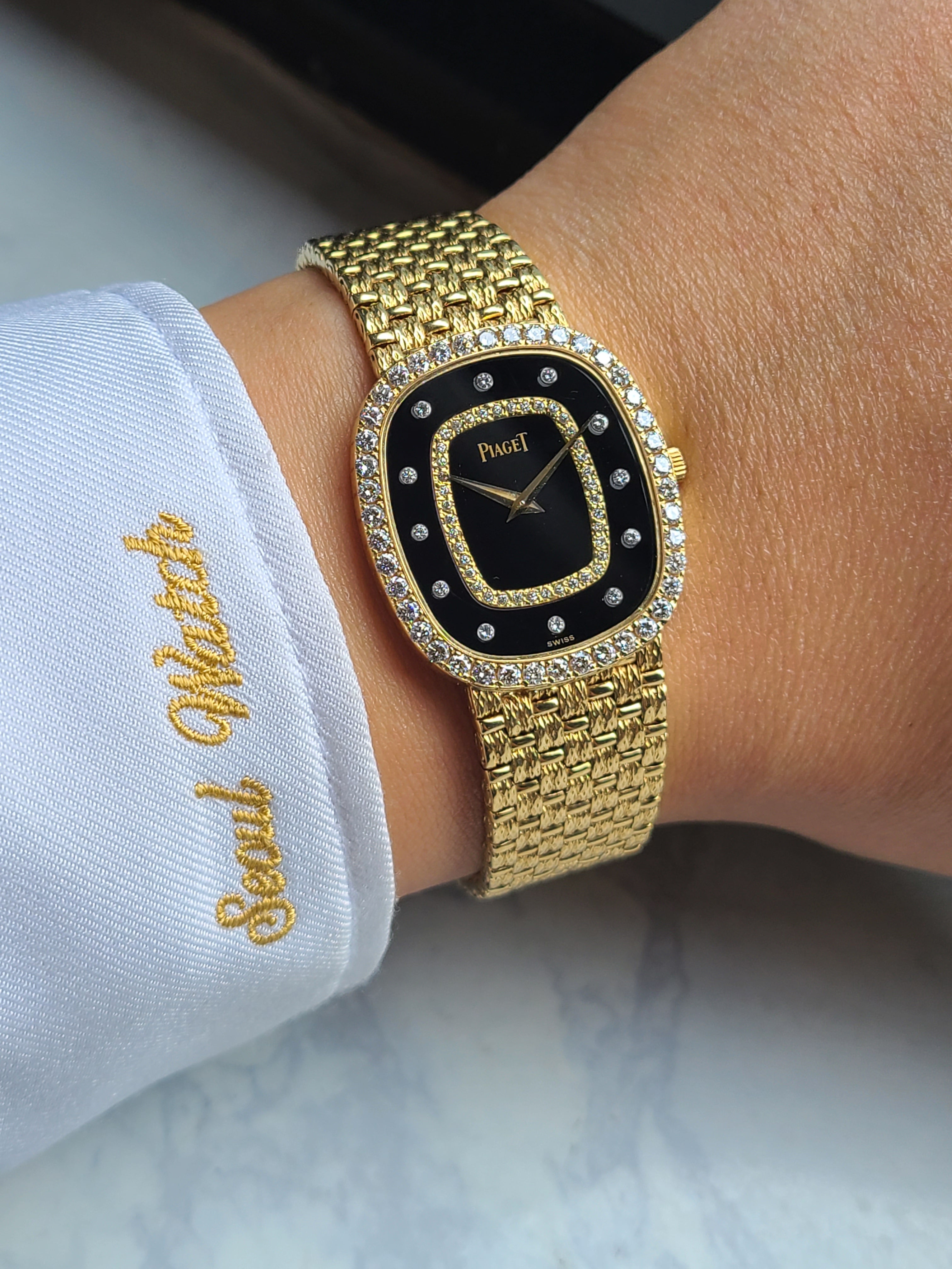 Piaget Ellipse Diamond Dial 18K 피아제 클래식 엘립스 다이아몬드 다이얼 18K 옐로우 금통 남성용