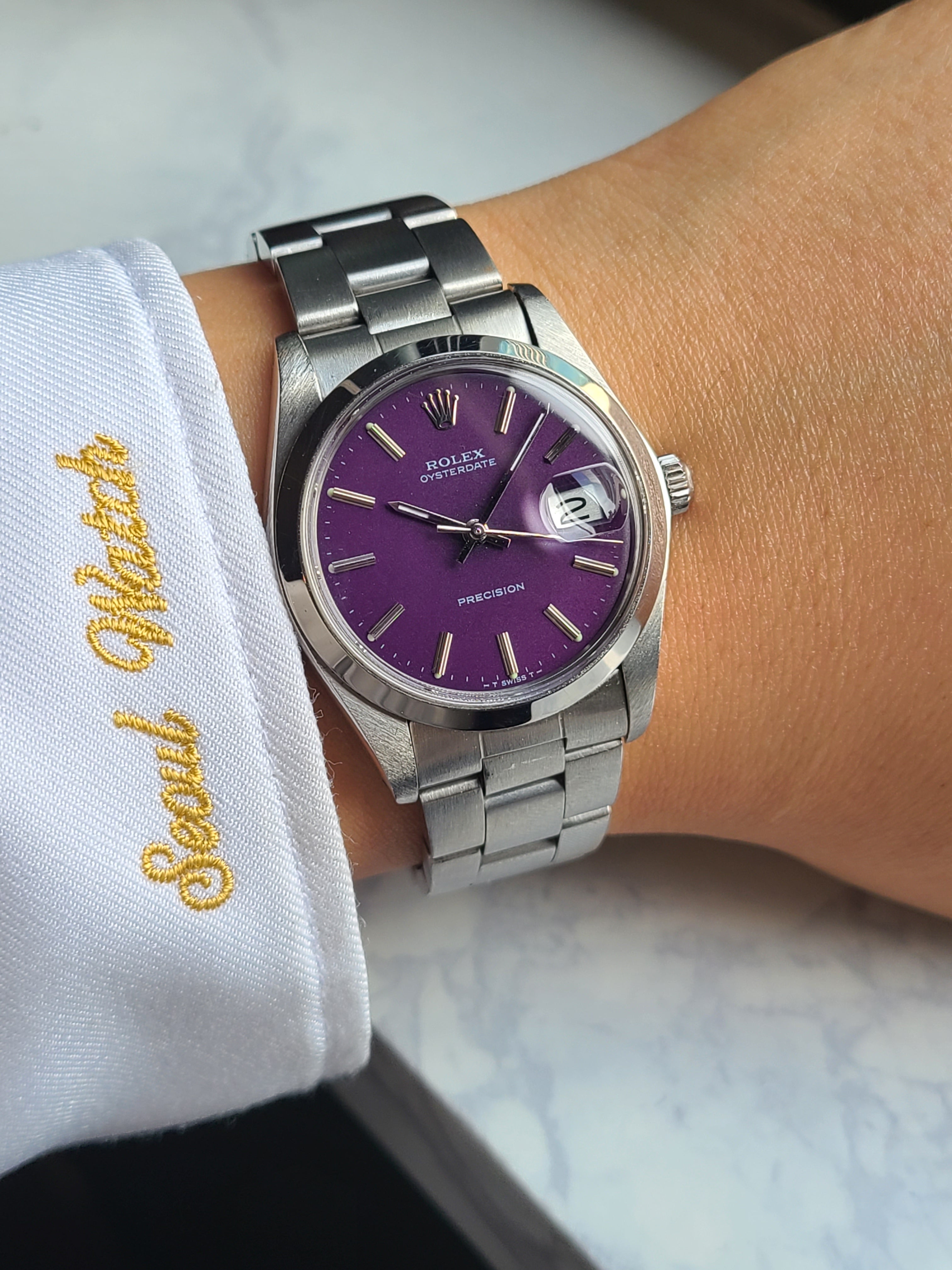 Rolex Oysterdate Purple Stella Dial Vintage 롤렉스 오이스터데이트 퍼플 스텔라 빈티지