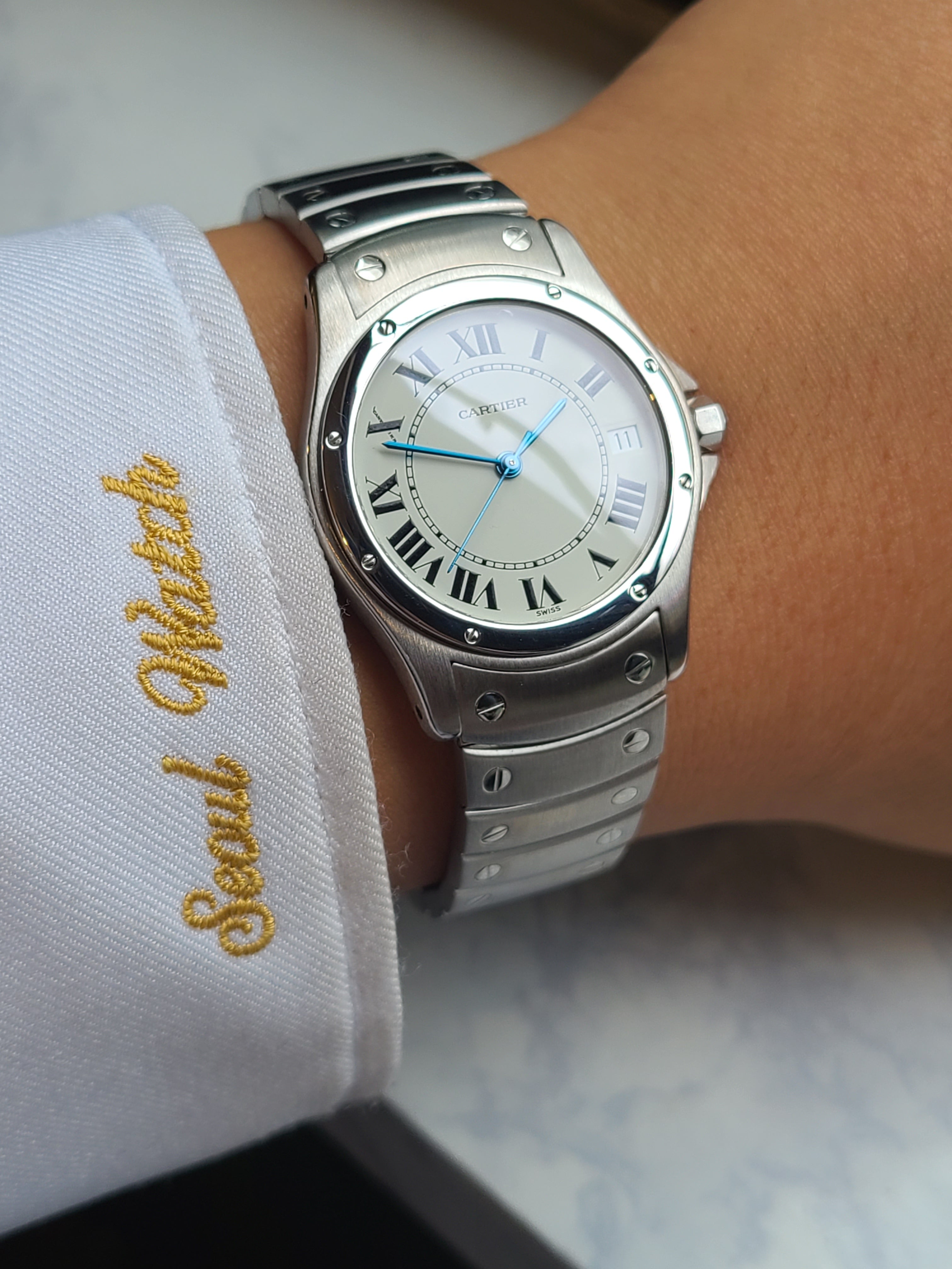 Cartier Santos Ronde Automatic Men's LM 까르띠에 산토스 롱드 스틸 오토메틱 LM 라지 남성 2