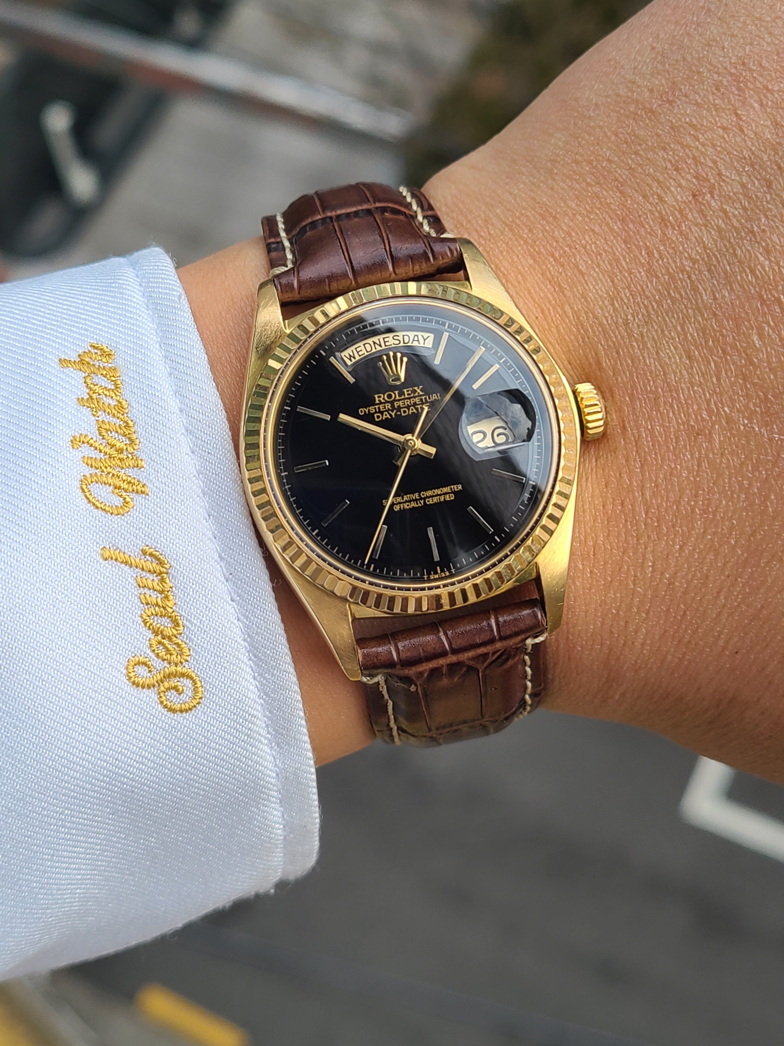 Rolex Day-Date 36 18K Solid YG Vintage 롤렉스 데이데이트 36 블랙 18K 옐로우골드 금통 빈티지