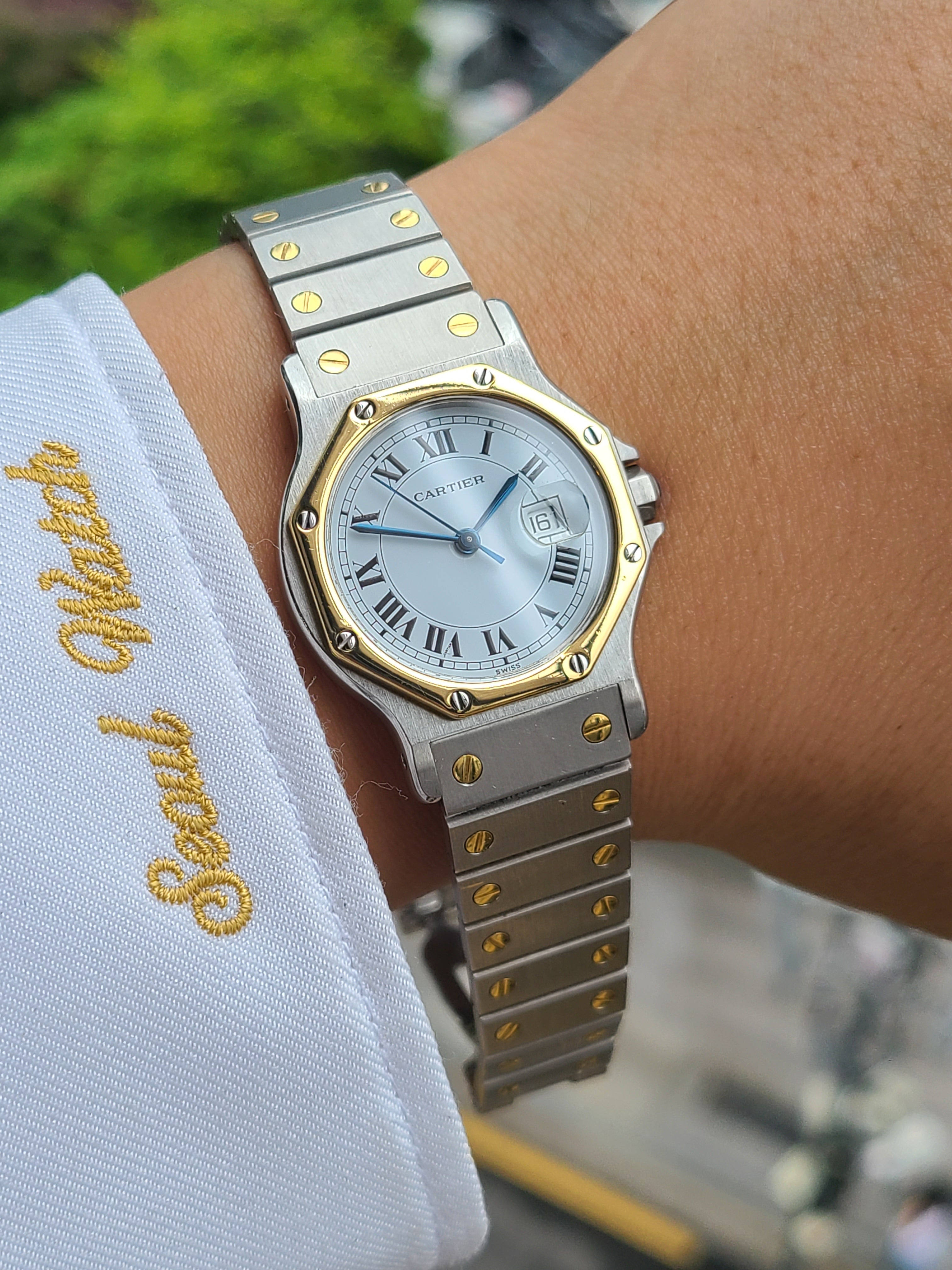 Cartier Santos Carre Octagon LM 까르띠에 산토스 까레 옥타곤 18K 콤비 LM 라지사이즈 남성용