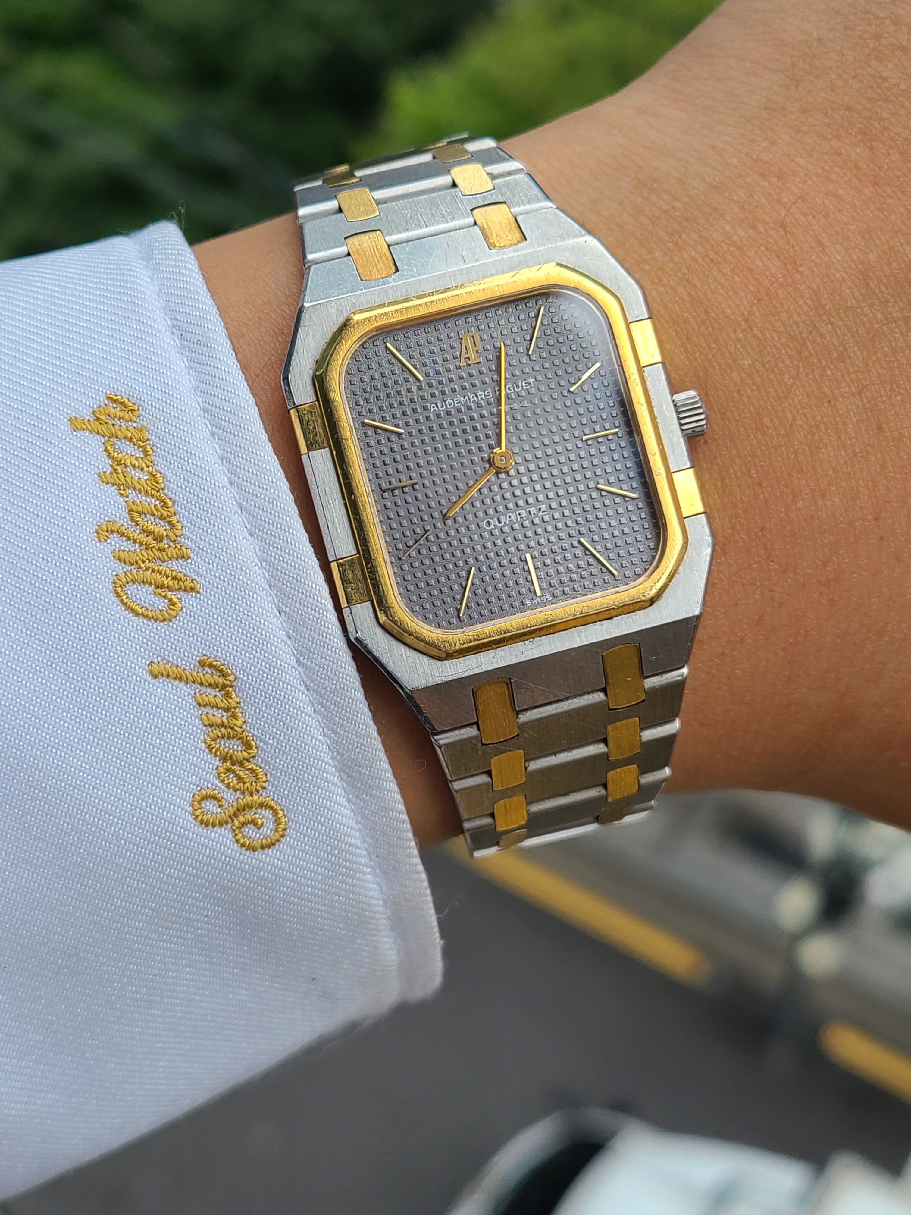 Audemars Piguet Square Jumbo 오데마피게 스퀘어 로얄오크 점보 차콜 그레이 다이얼 콤비 소장품