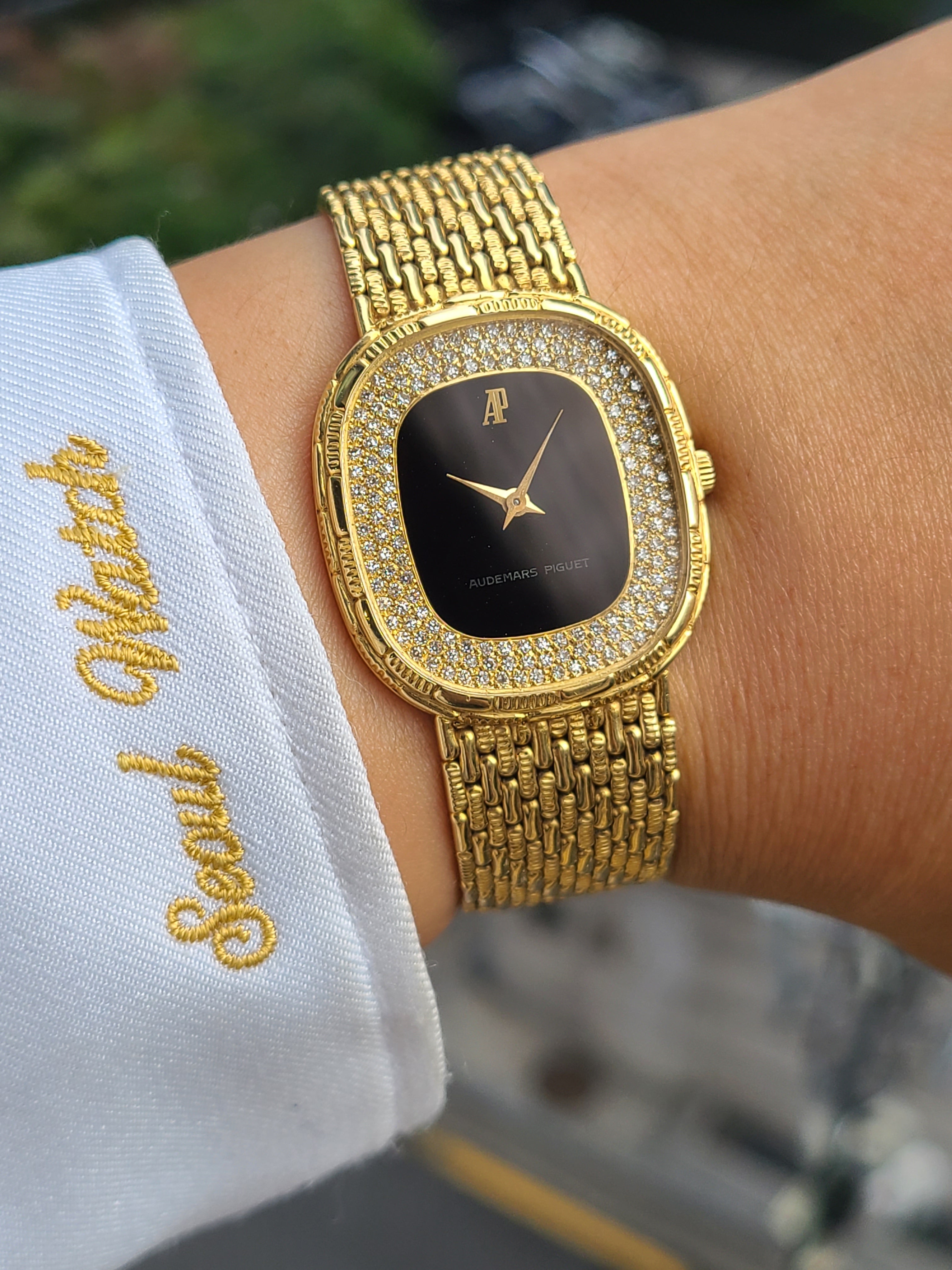 Audemars Piguet Ellipse 18K YG 오데마피게 엘립스 클래식 오닉스&다이아몬드 다이얼 18k 금통