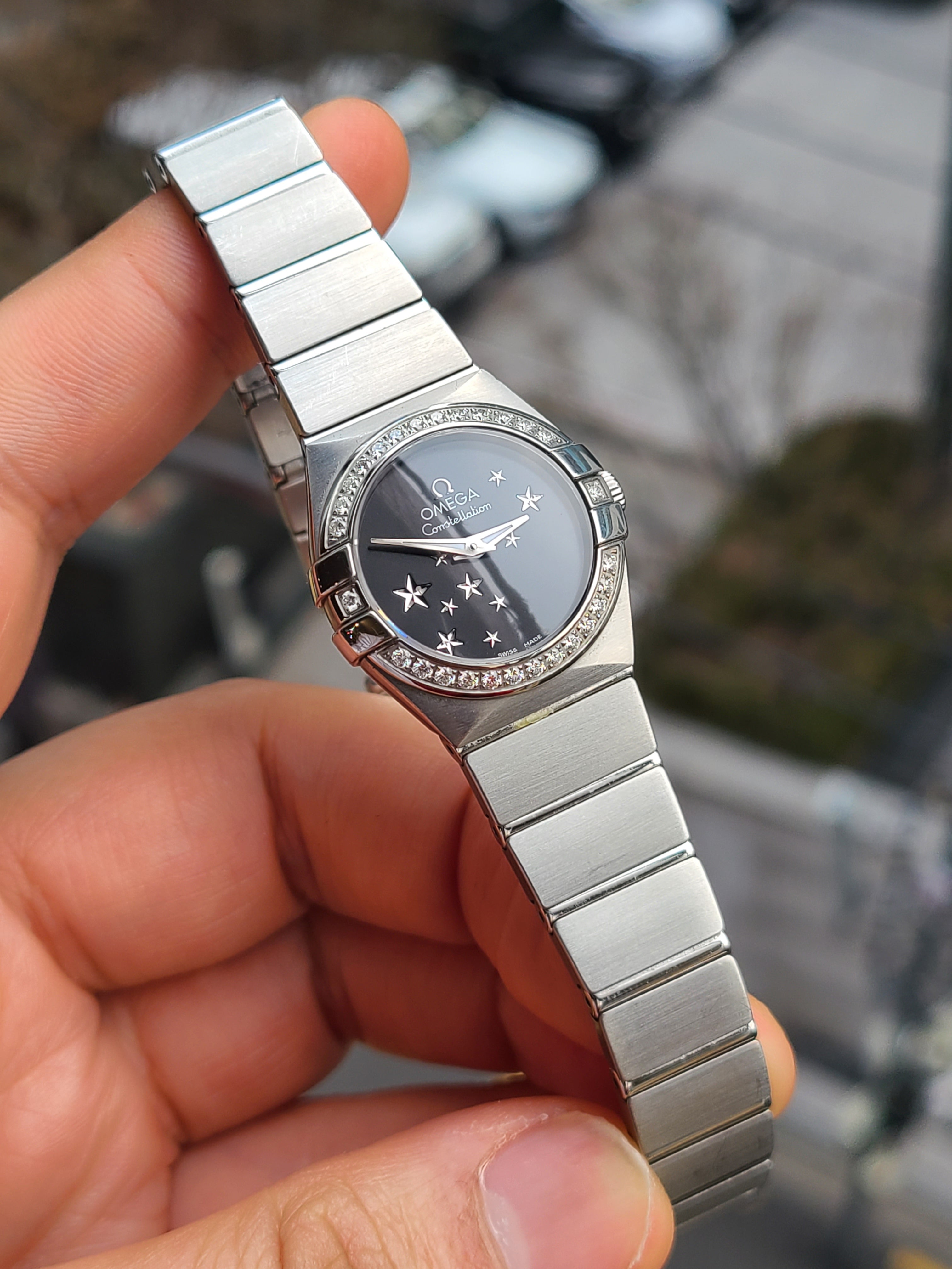 Omega Consellation Diamond Star 오메가 컨스틸레이션 다이아몬드 베젤 스타 다이얼 여성용 27