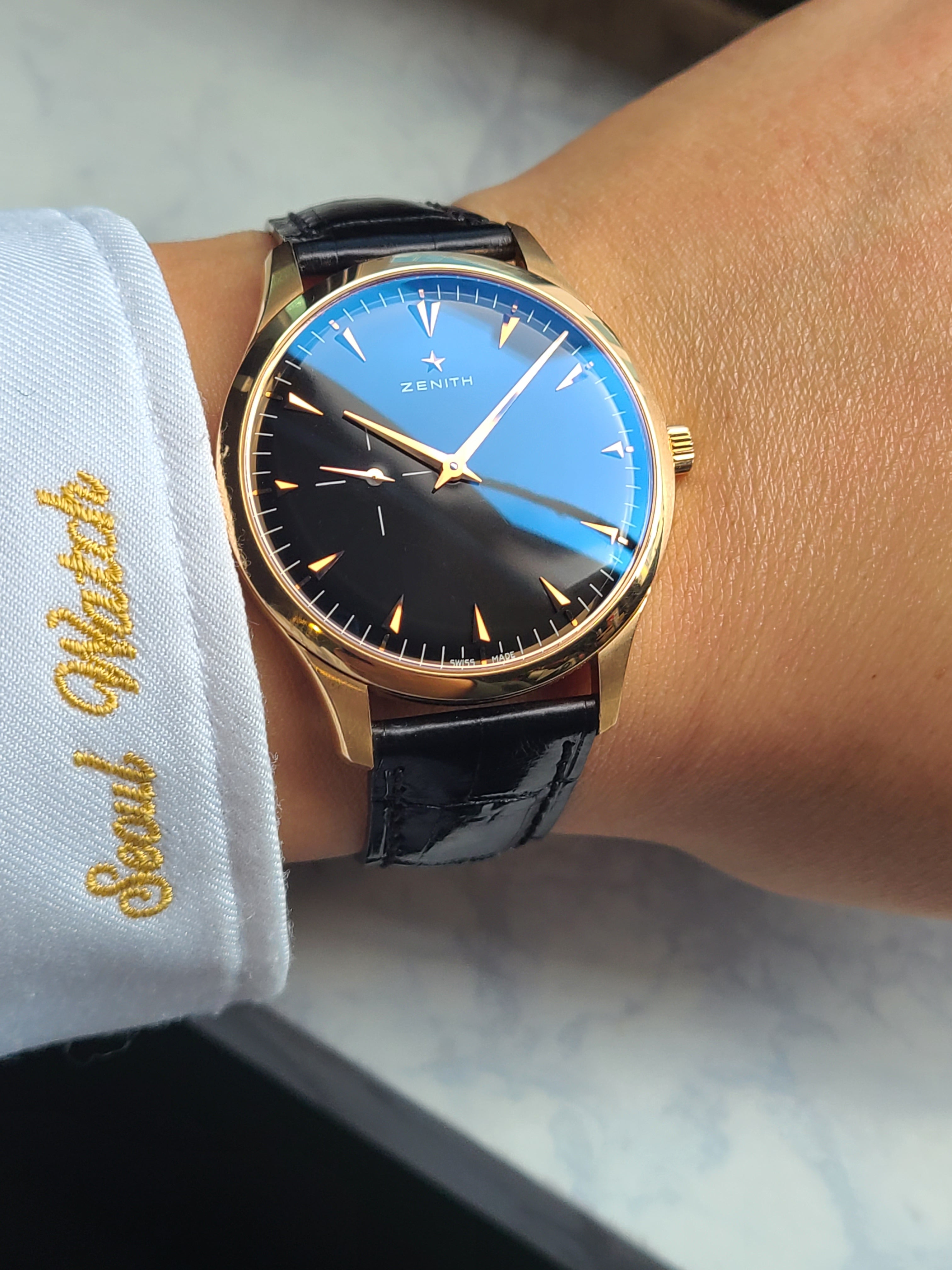 Zenith Elite Small Second 40 18K 제니스 엘리트 스몰세컨드 블랙 18K 로즈골드 40 금통
