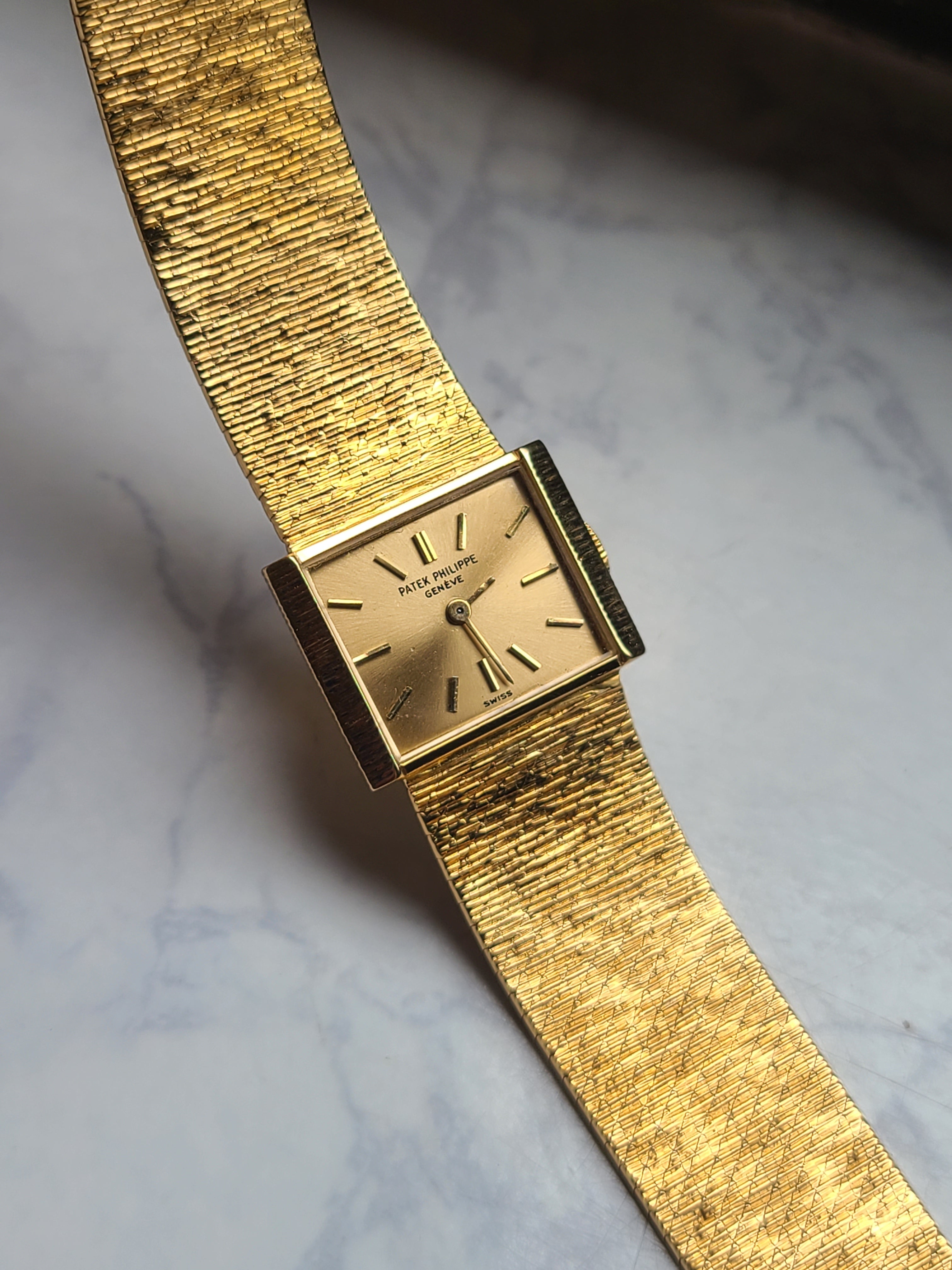 Patek Philippe Gondolo 18K Tank Lady 파텍필립 곤돌로 여성용 사각 18K 옐로우골드 금통