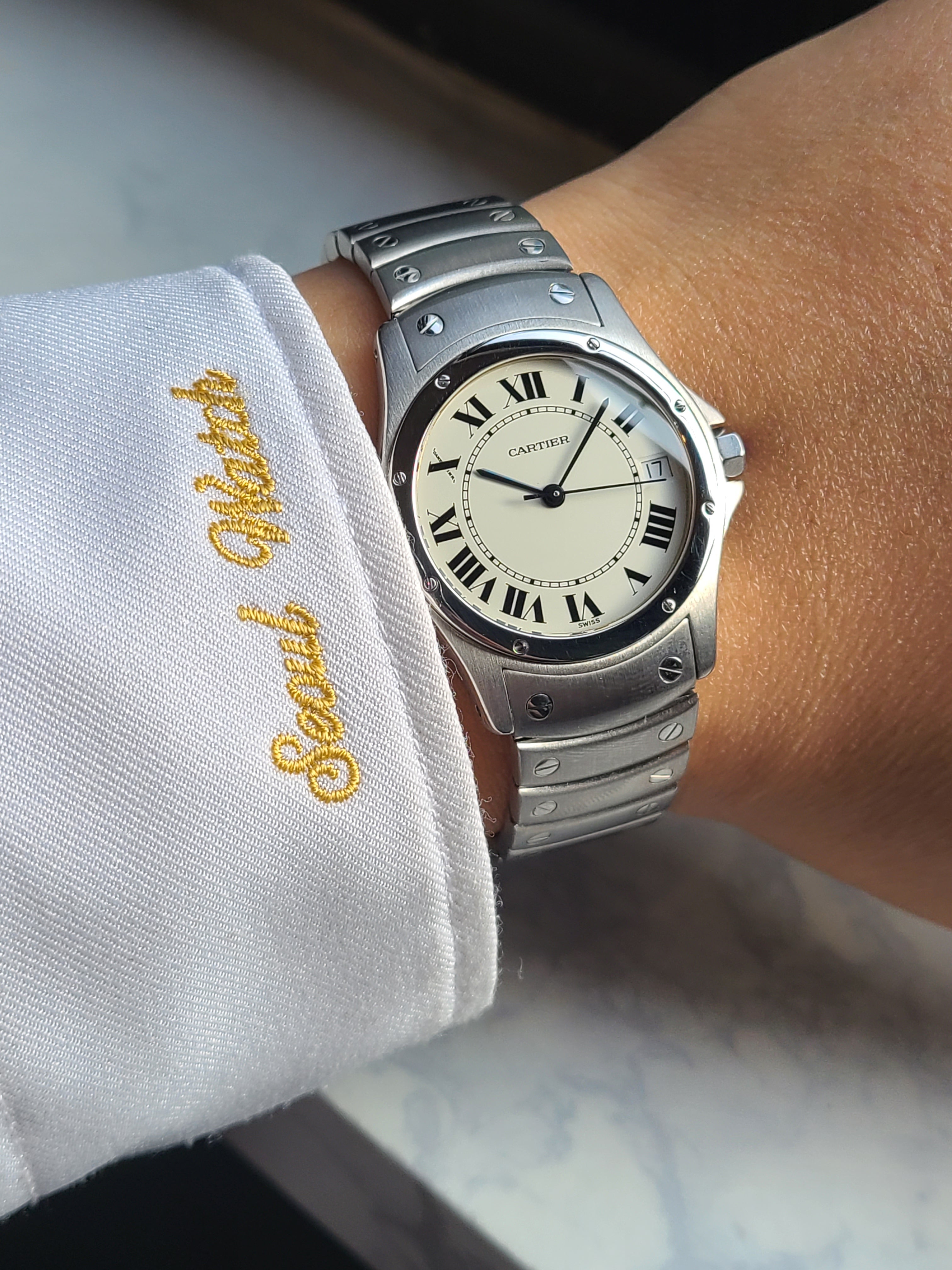 Cartier Santos Ronde Automatic Men's LM 까르띠에 산토스 롱드 스틸 오토메틱 LM 라지 남성 3