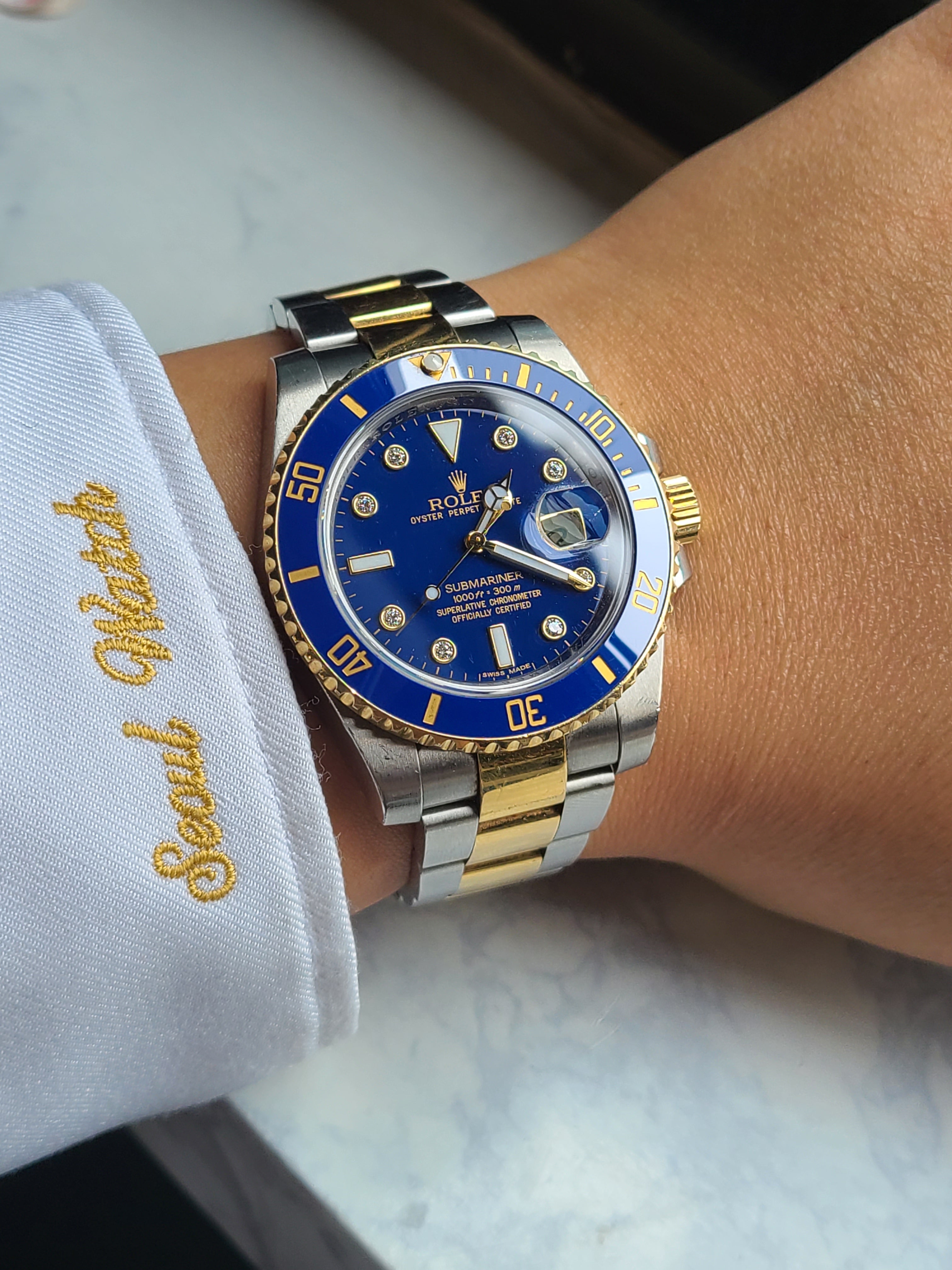 Rolex Submariner 8P Diamonds 롤렉스 서브마리너 40 스머프 다이아몬드 8P 116613