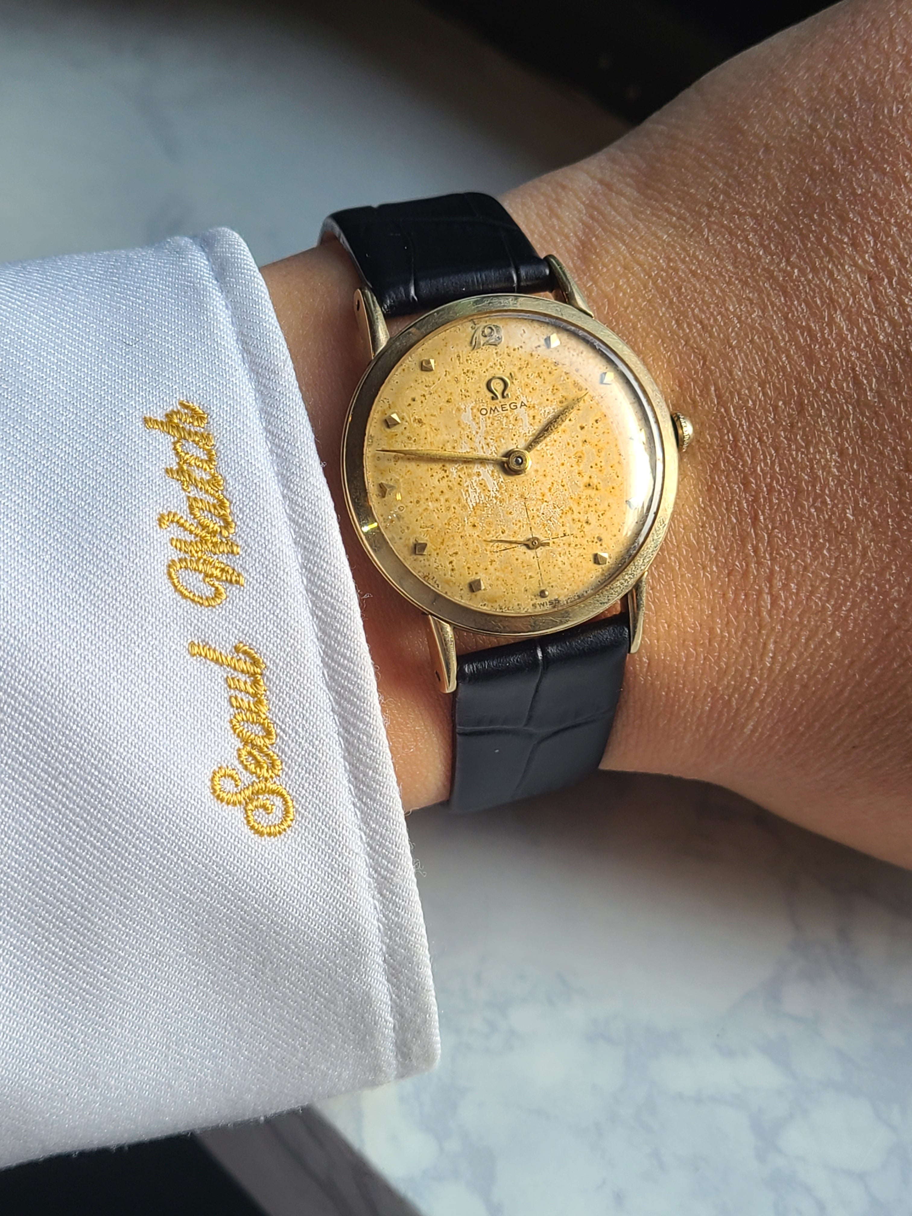 Omega Classic Patina 14K 빈티지 오메가 클래식 파티나 다이얼 14K 옐로우골드 금통