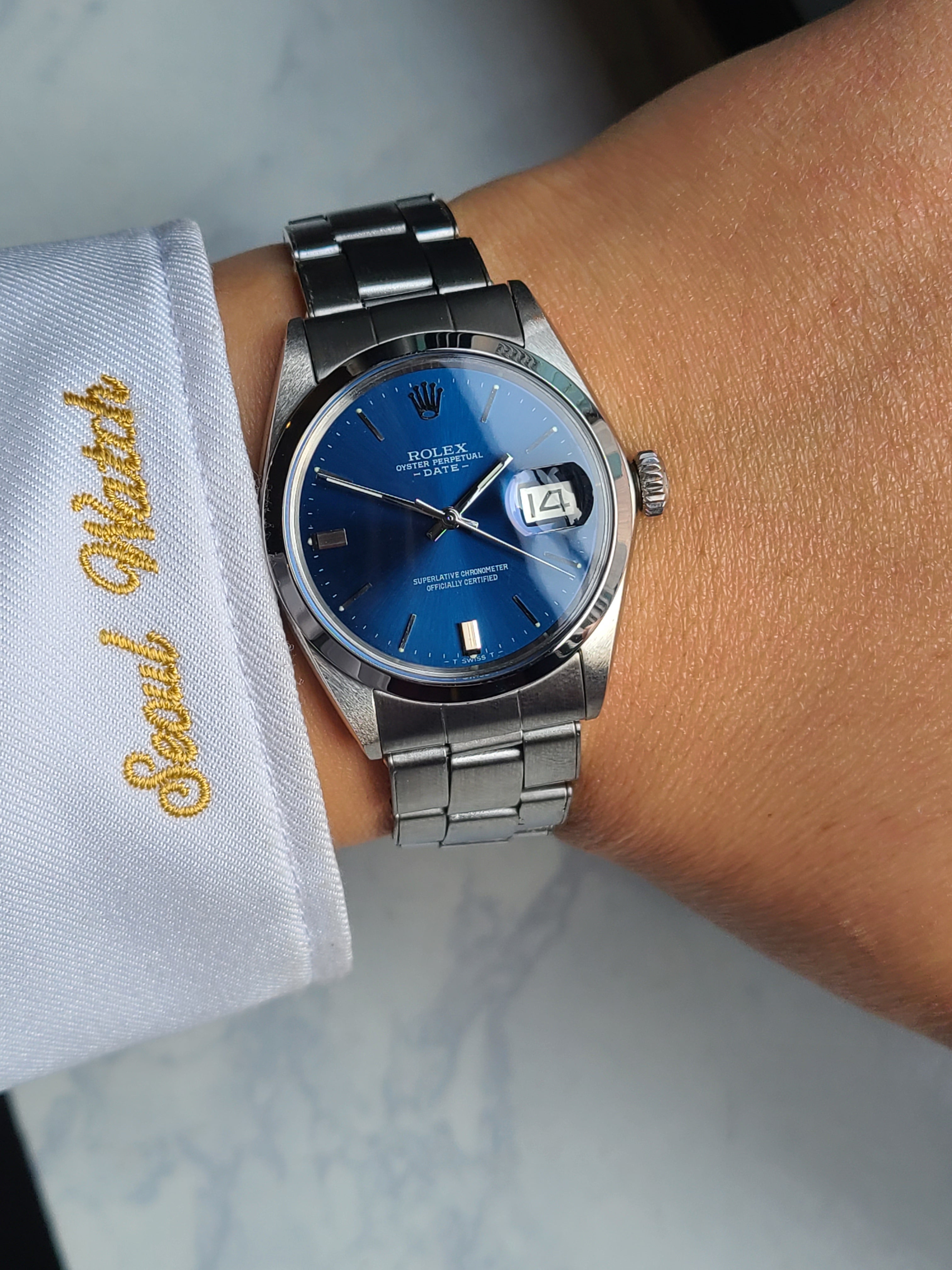 Rolex Oysterperpetual Blue Vintage 롤렉스 오이스터퍼페추얼 데이트 블루 청판 빈티지