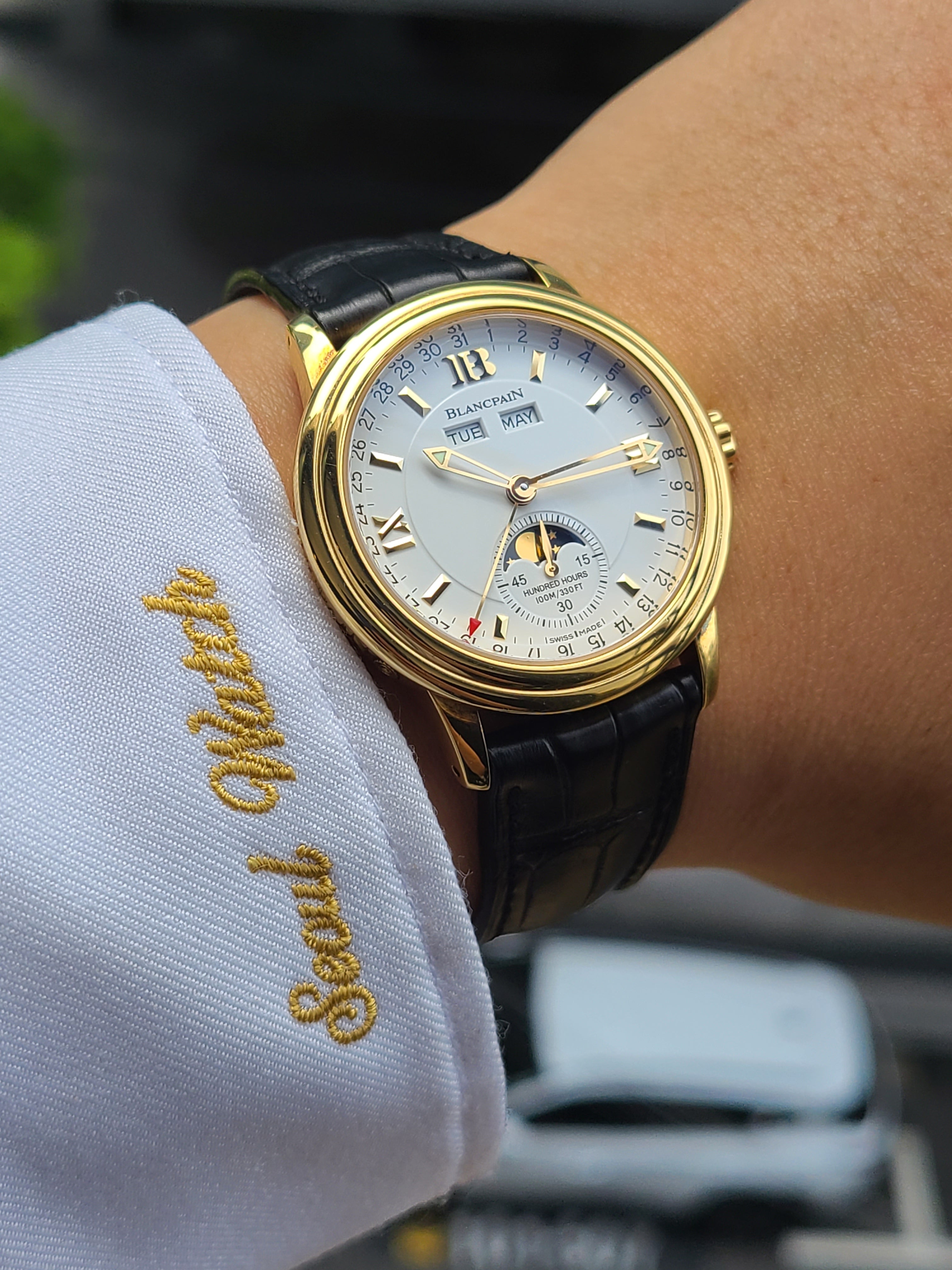 Blancpain Leman Complete-Calandar 100hr 18K 블랑팡 르망 컴플리트 캘린더 문페이즈 18K 옐로우골드 금통