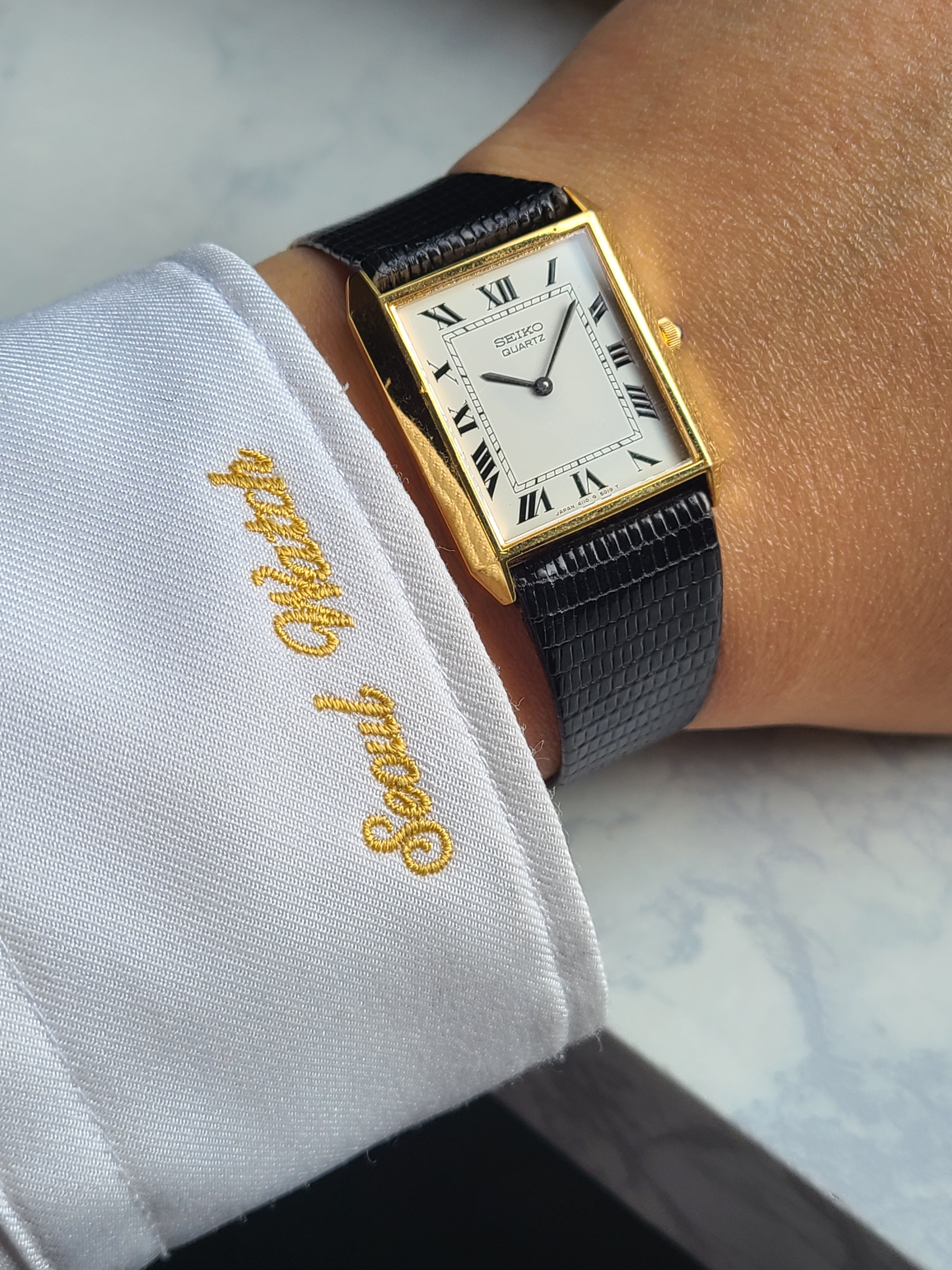 Seiko Classic Reverso 세이코 클래식 리베르소 블랙로만 옐로우골드 금장