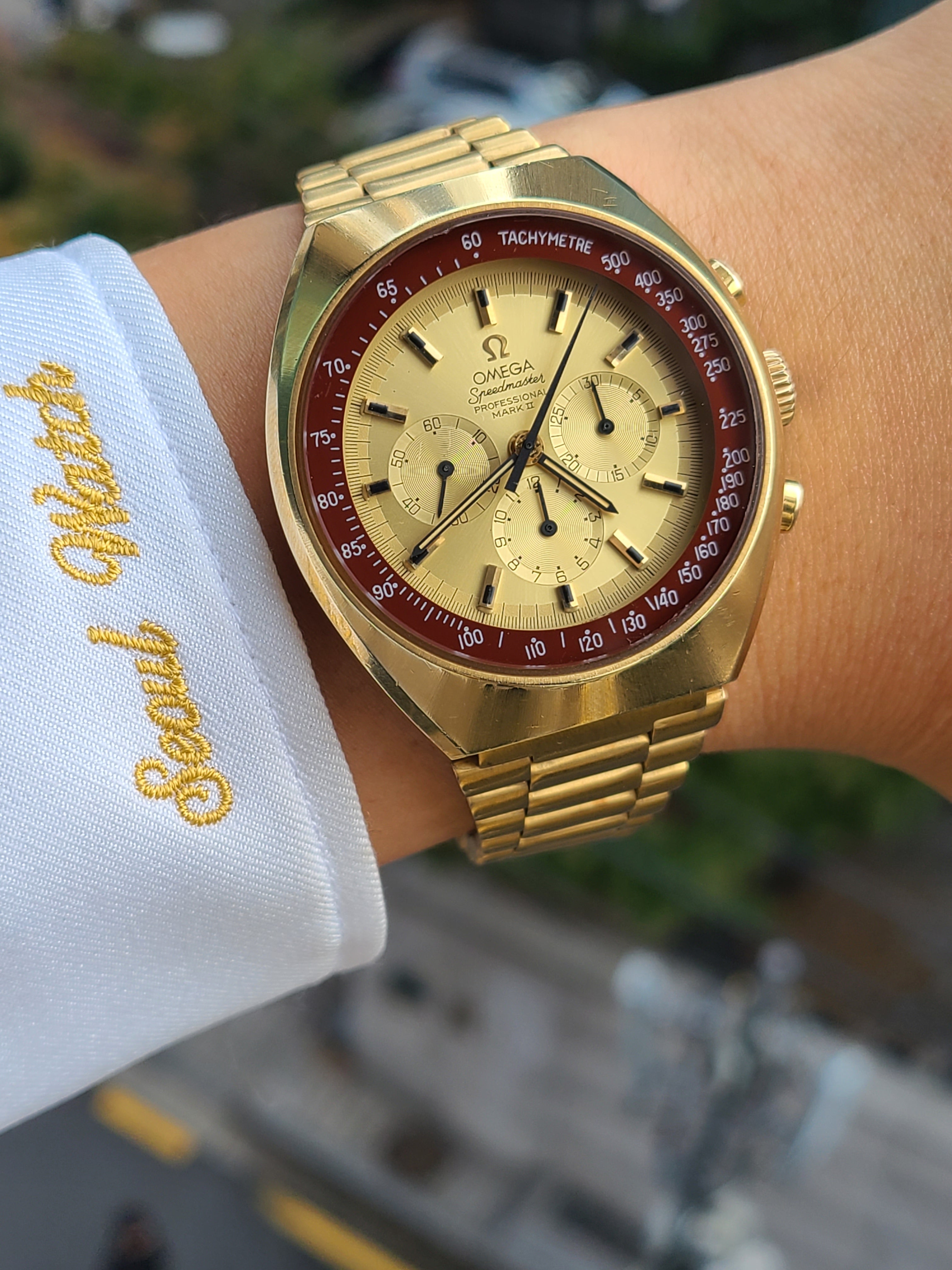Omega Speedmaster Mark II Vintage 오메가 스피드마스터 마크 II 올금장 버건디 빈티지