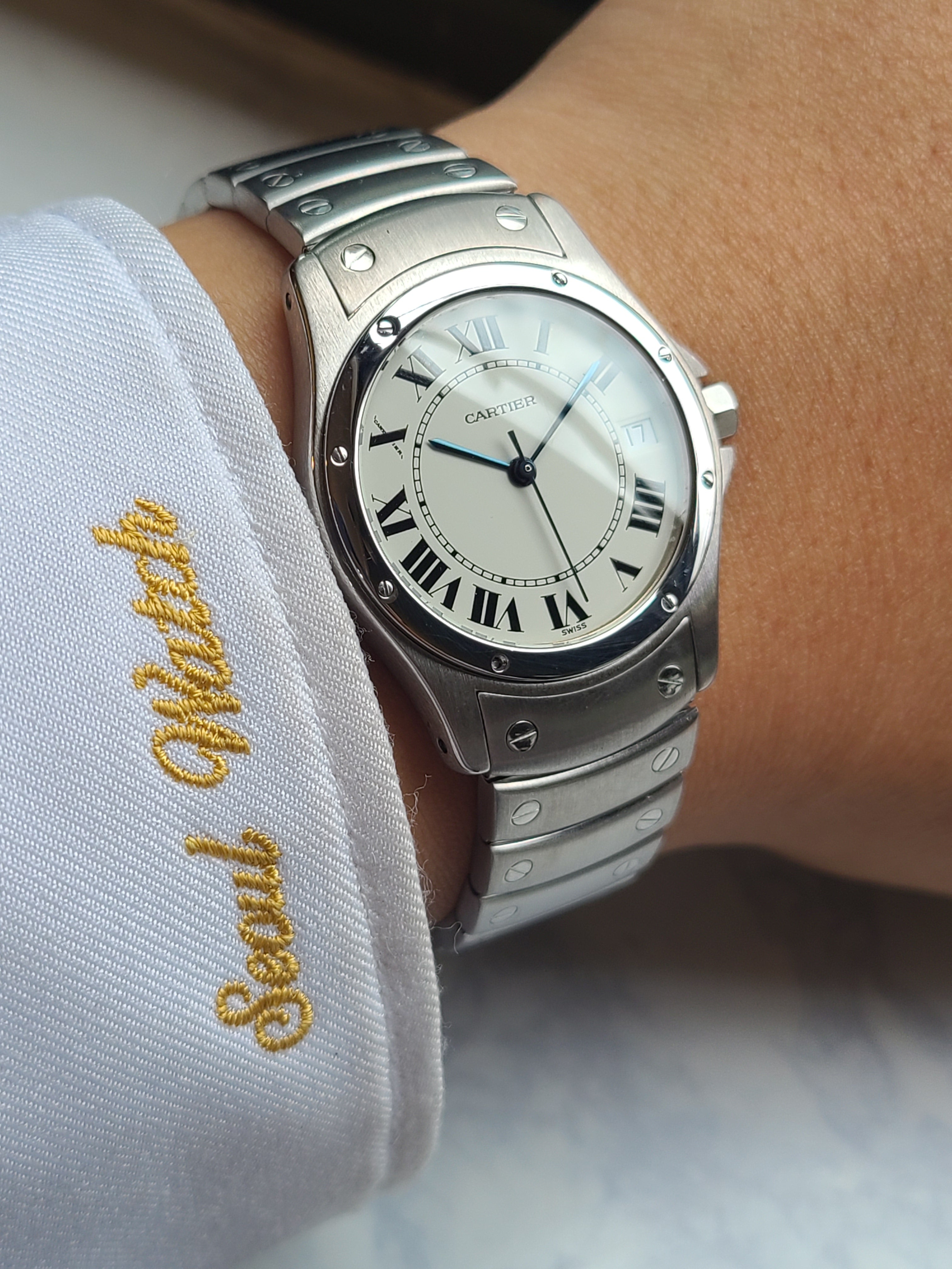 Cartier Santos Ronde Automatic Men's LM 까르띠에 산토스 롱드 스틸 오토메틱 LM 라지 남성 1