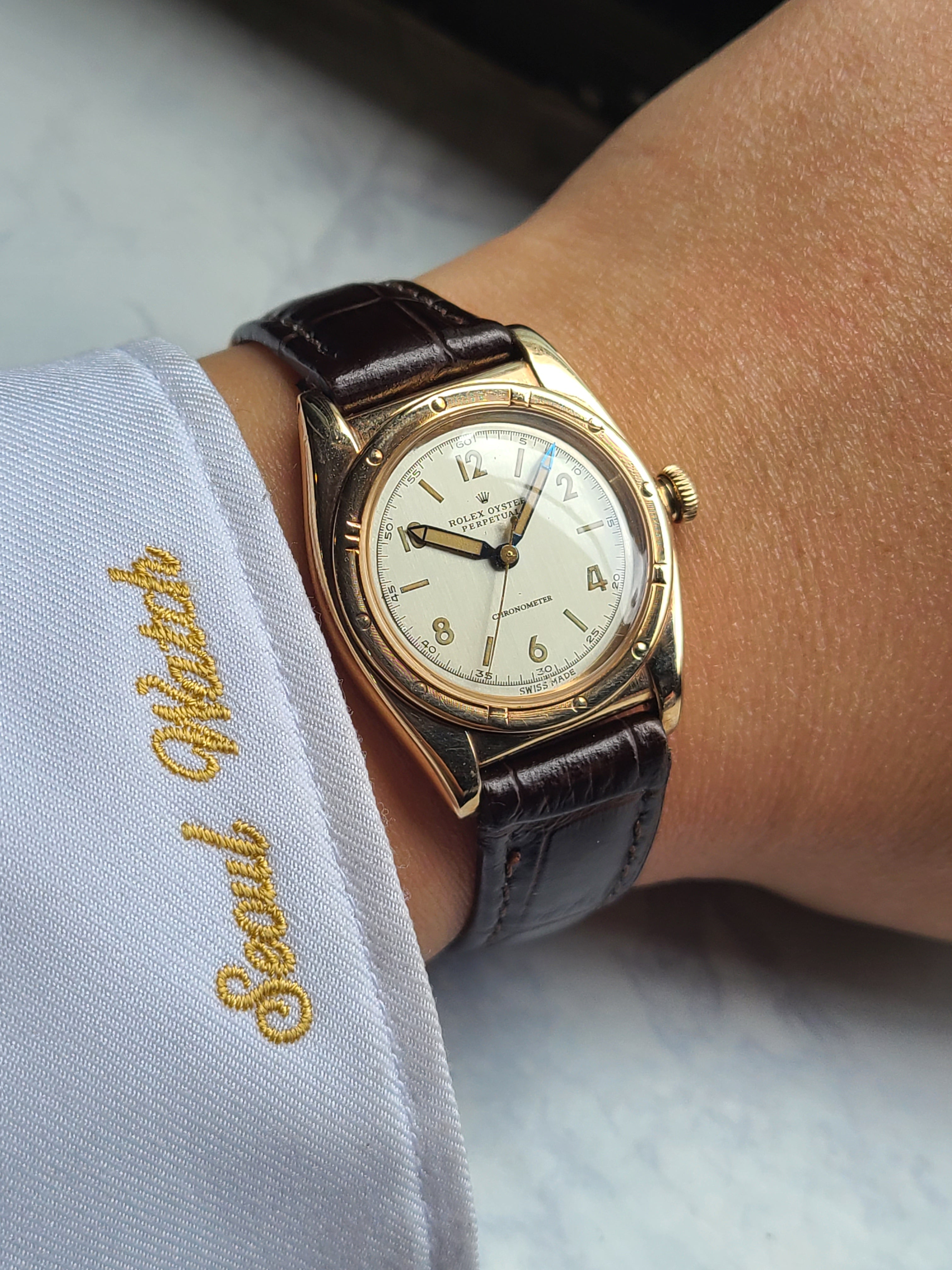 Rolex Bubble Back Vintage RG 롤렉스 버블백 팬슬핸즈 로즈골드 금통 빈티지 1940~1950