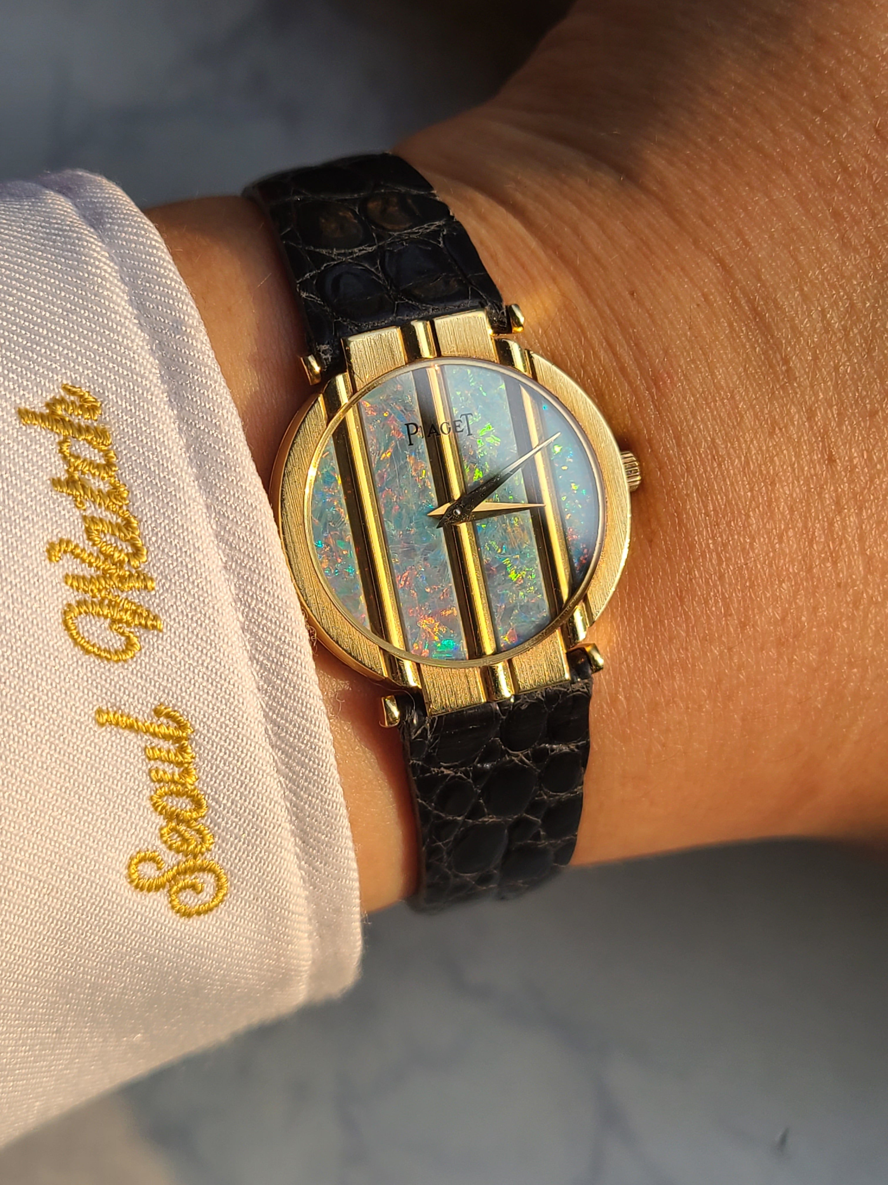 Piaget Polo Opal Round 18K YG 피아제 폴로 원형 오팔 옐로우골드 18K 금통 남성용 빈티지