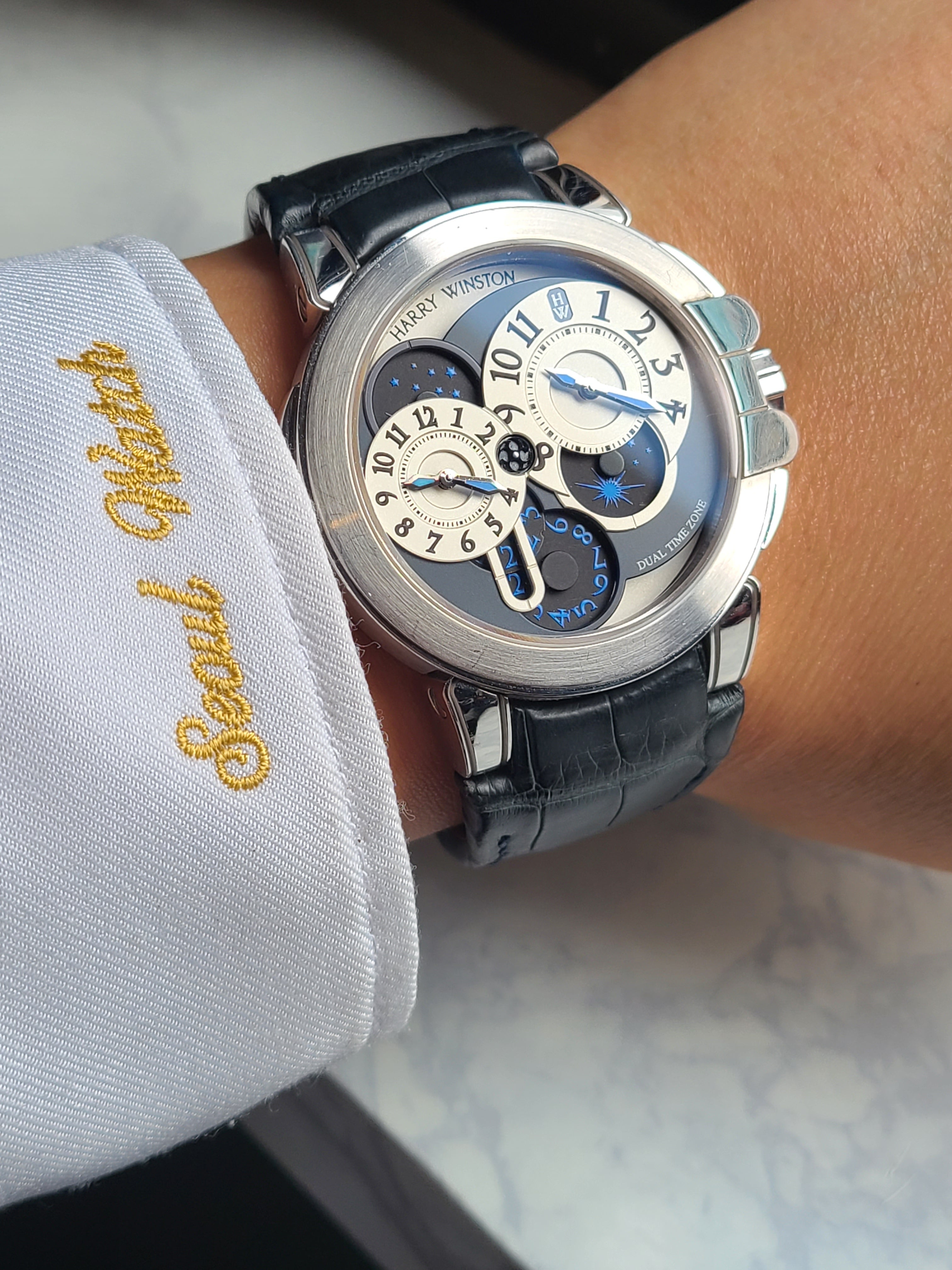 Harry Winston Ocean Dualtime 18K 해리 윈스턴 오션 듀얼타임 18K 화이트골드 금통