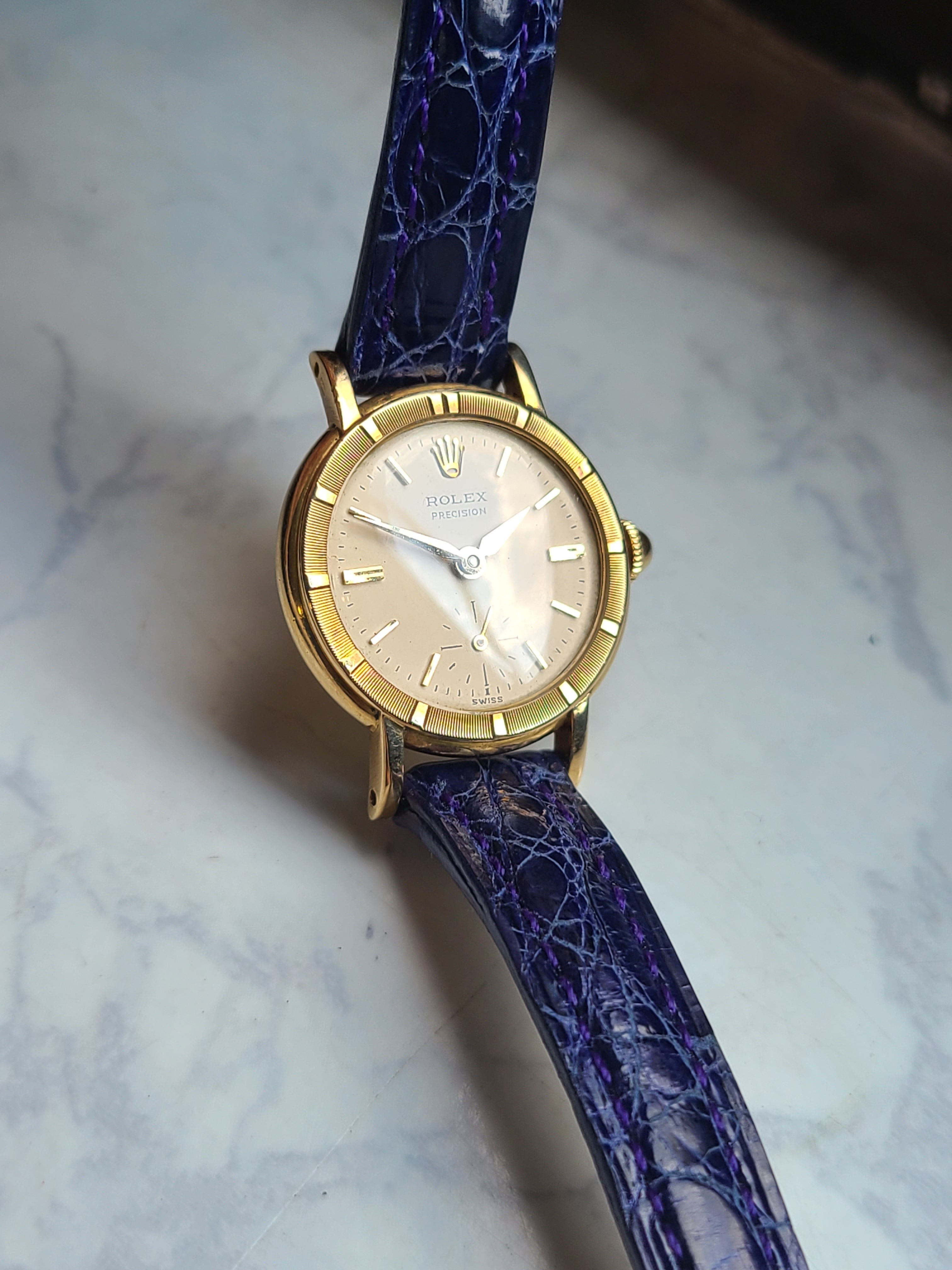 Rolex Precision 18K Solid Gold Lady 롤렉스 메트로폴리탄 18K 금통 올제치 소장용 여성용 빈티지