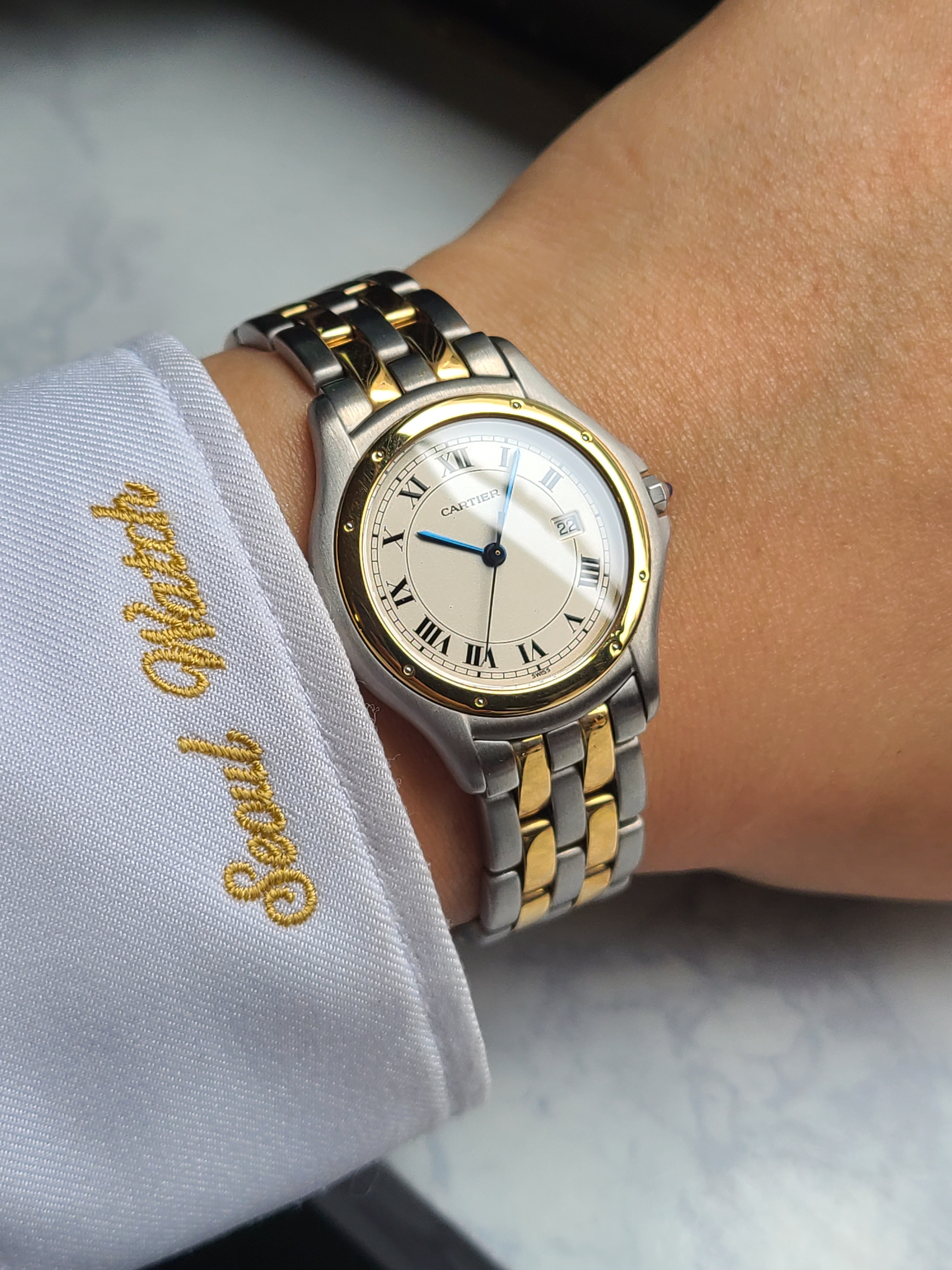 Cartier Panthere Cougar Date LM 까르띠에 팬더 쿠거 18K 콤비 데이트 LM 라지