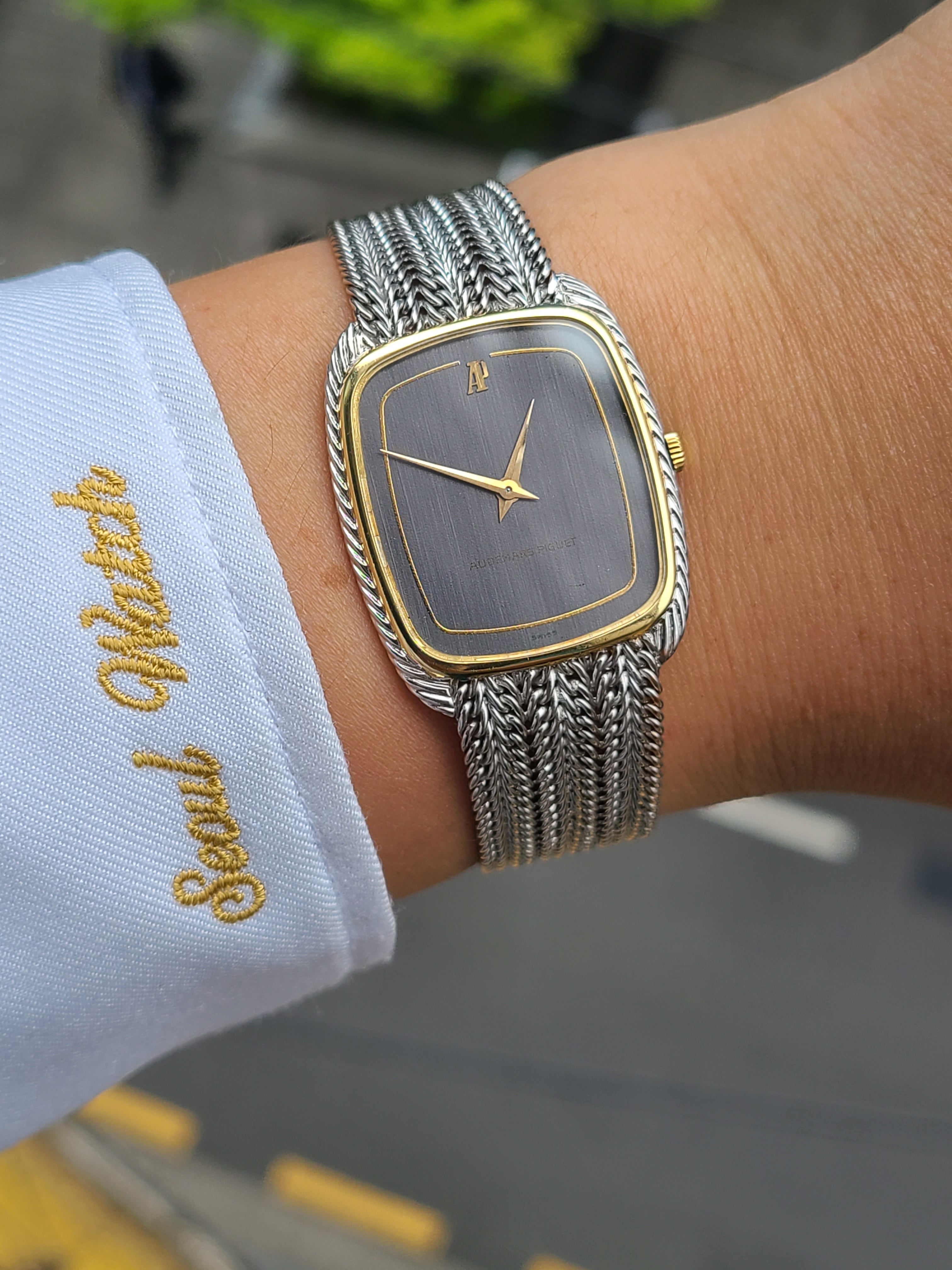 Audemars Piguet Art Deco 오데마피게 아트데코 엘립스 차콜 그레이 18K 화이트&옐로우 금통