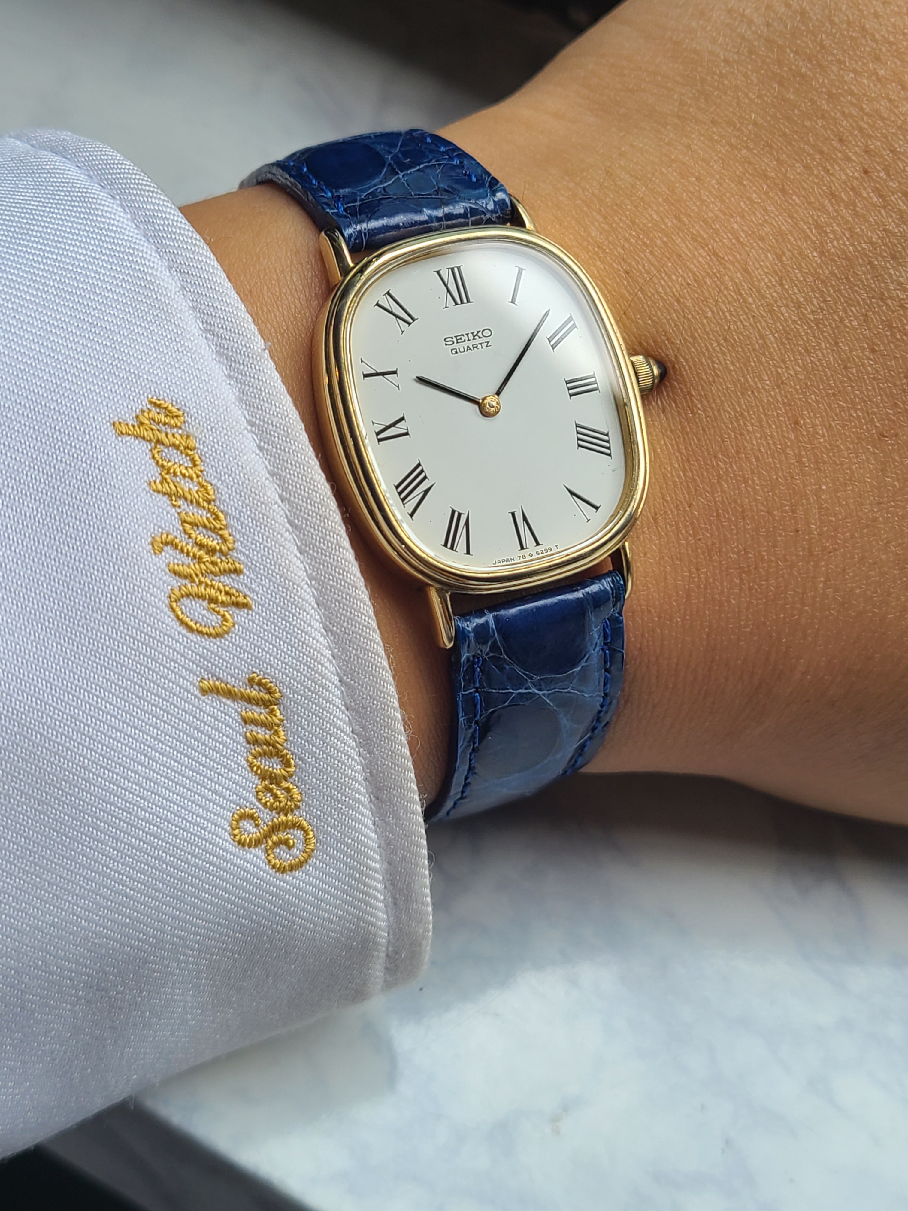 Seiko Golden Ellipse 14K YG 세이코 골든 엘립스 블랙로만 다이얼 14K 옐로우골드 금통