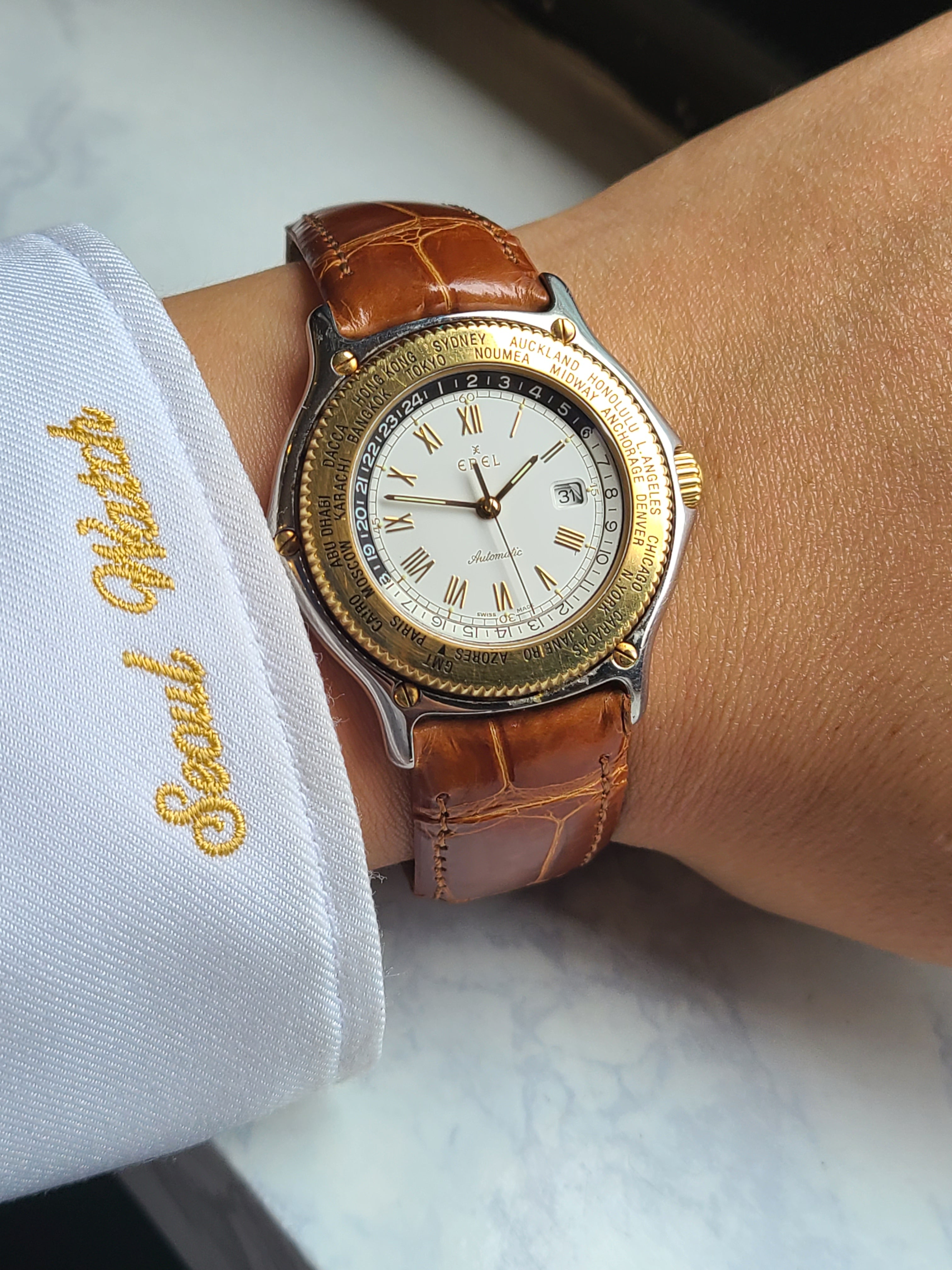 Ebel Voyager World Time 에벨 보이저 월드타임 월드타이머 18K 콤비 오토메틱 38