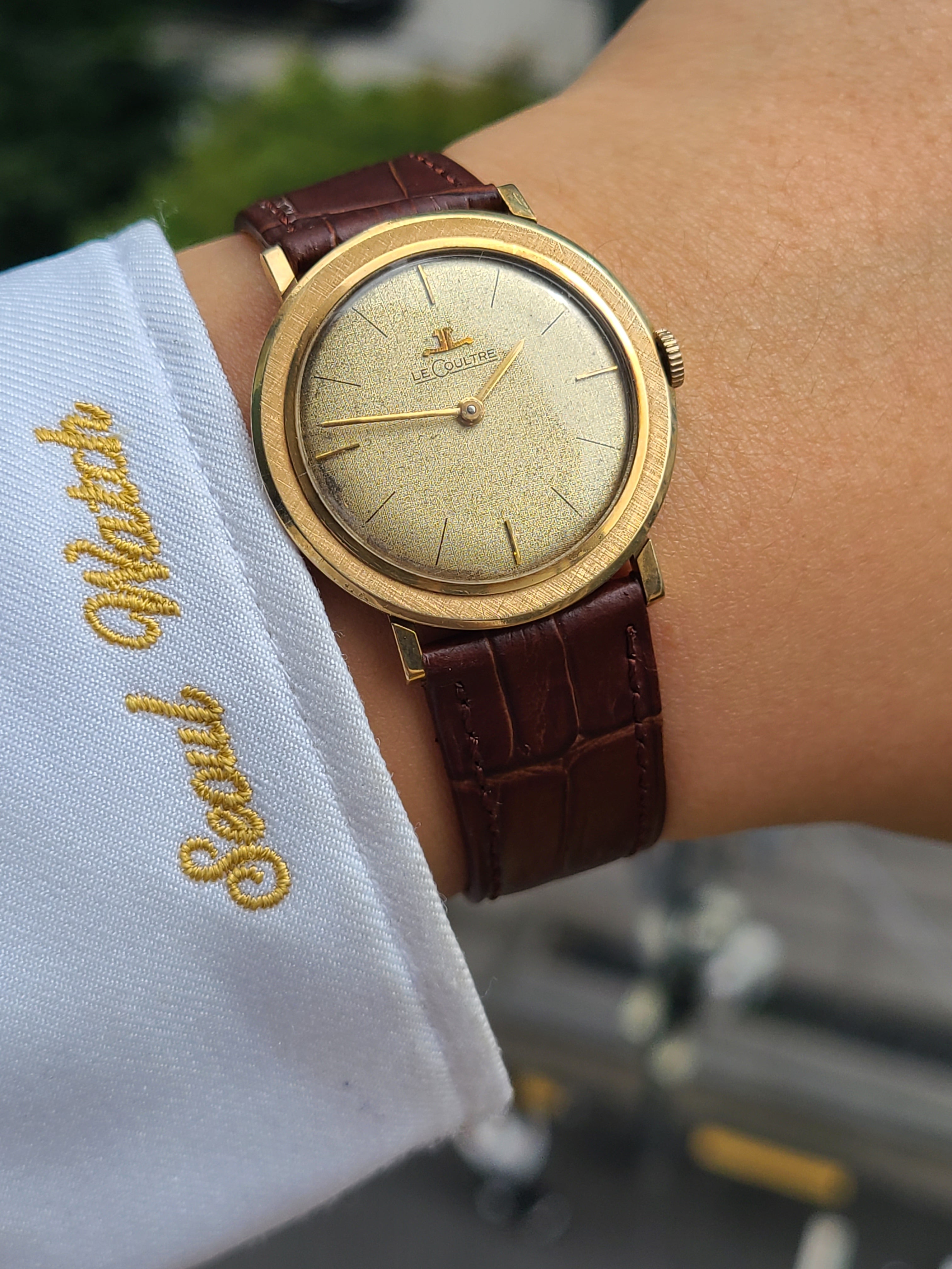 Jaeger Lecoultre Classic Linen Dial 14K 예거르쿨트르 클래식 린넨 다이얼 14K 금통 수동