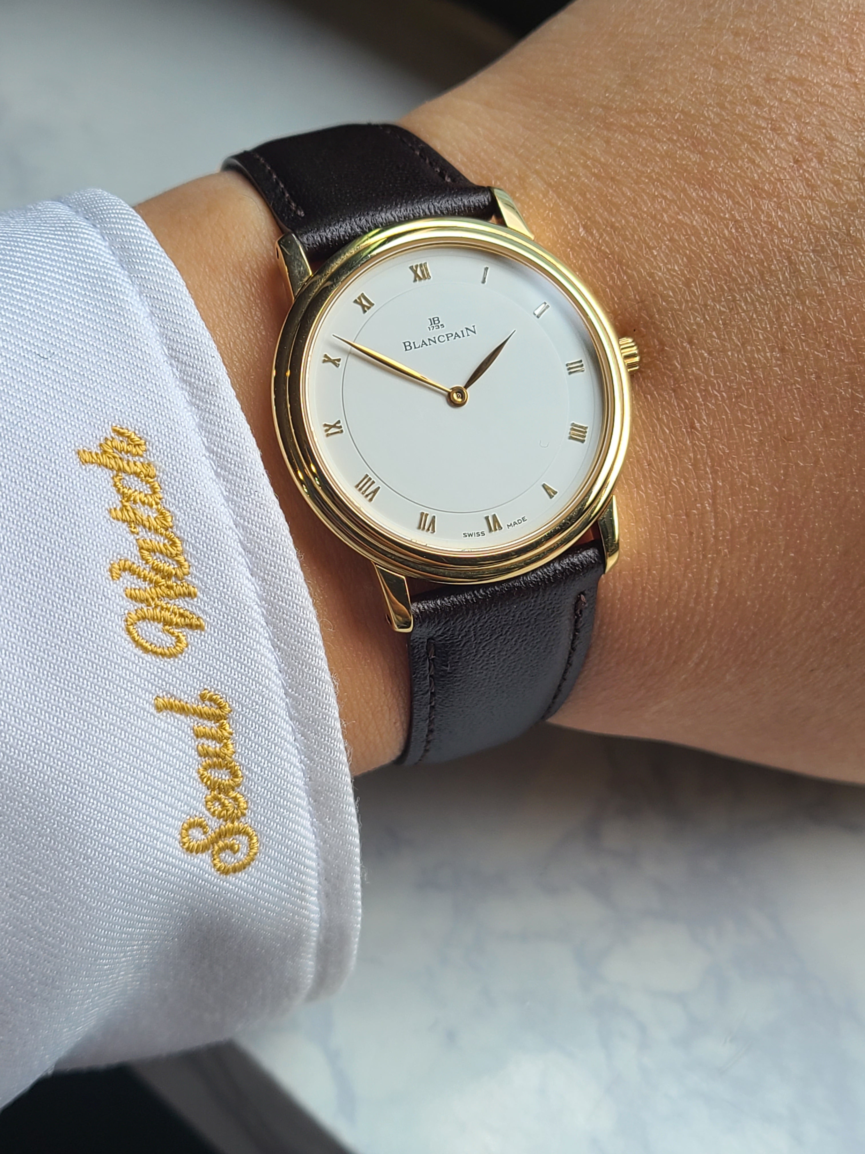 Blancpain Villeret 18K YG 블랑팡 빌레레 비대칭 무브먼트 18K 옐로우골드 금통