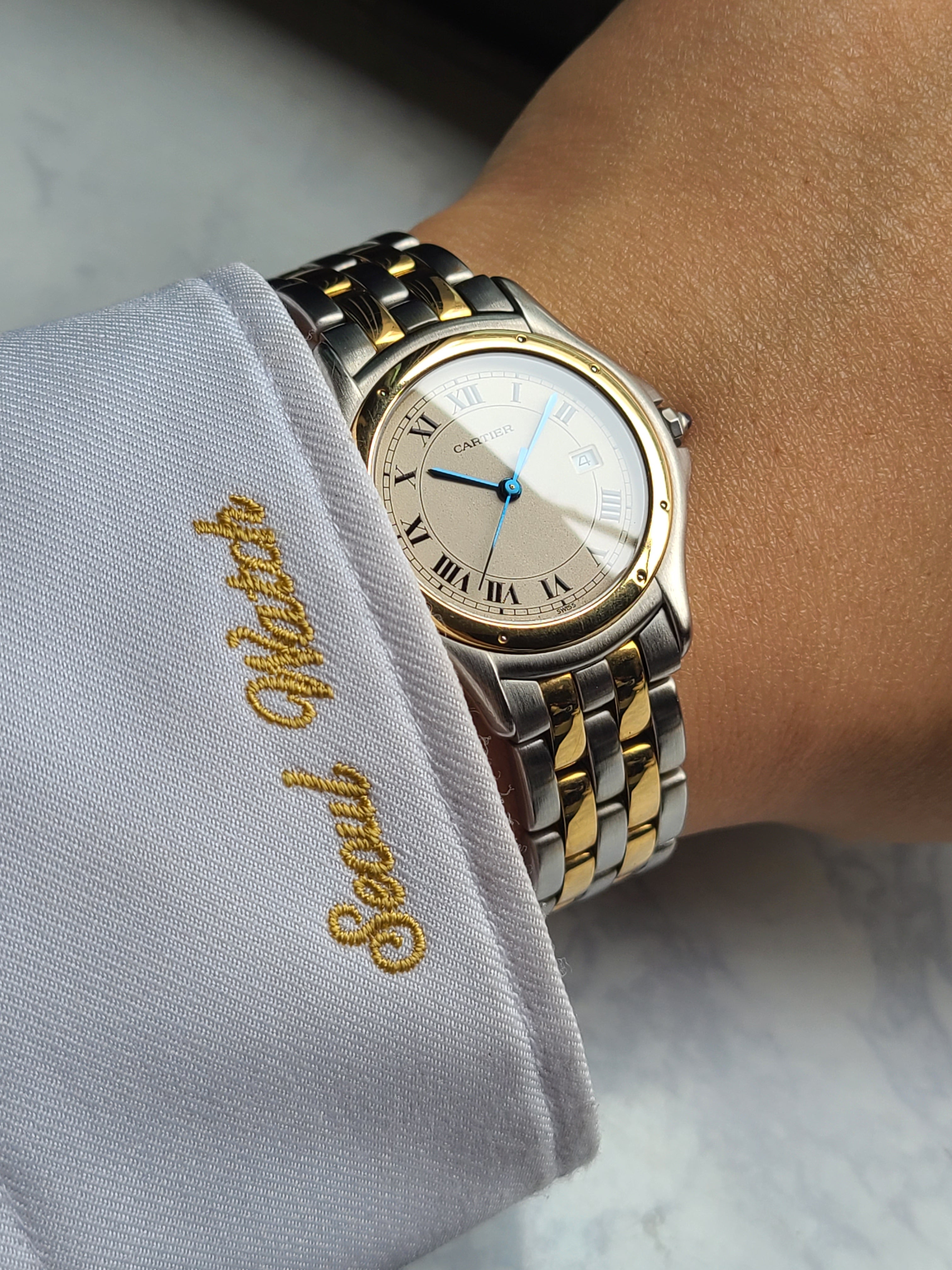 Cartier Panthere Cougar Date LM 까르띠에 팬더 쿠거 18K 콤비 데이트 LM 라지