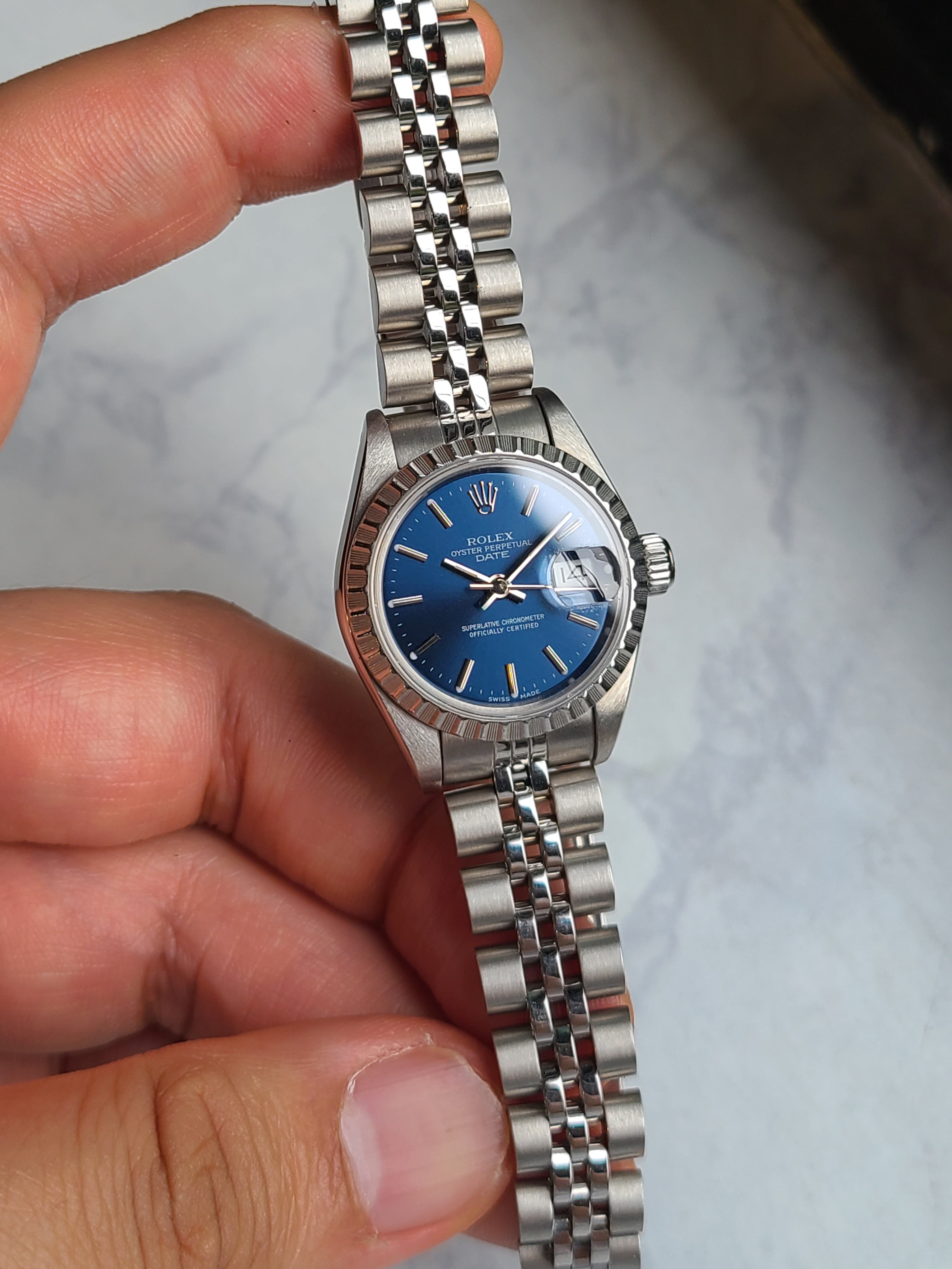 Rolex Datejust Blue Dial Women's 롤렉스 여성용 데이저스트 블루 청판