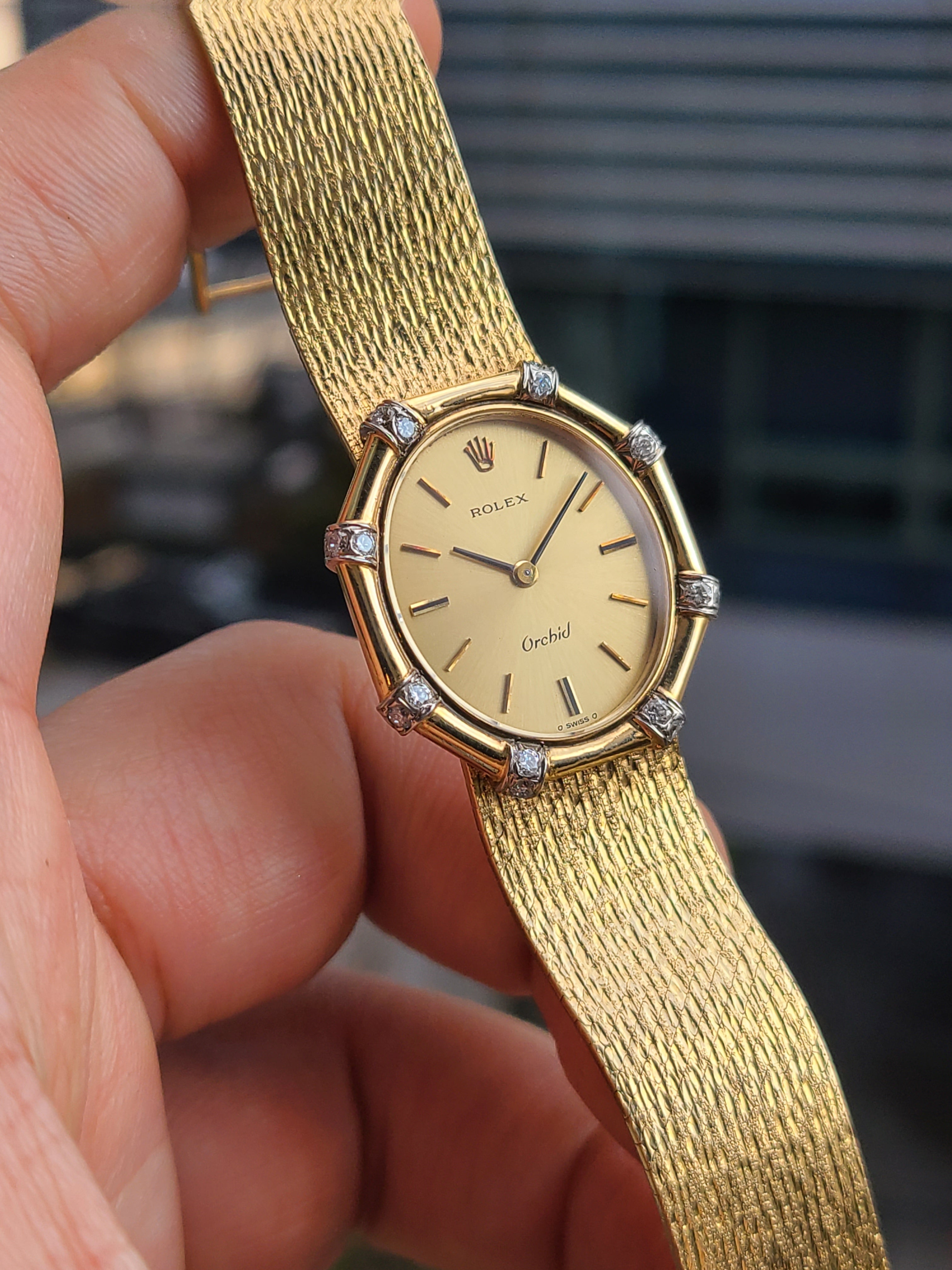 Rolex Cellini Orchid Vintage 롤렉스 여성용 오키드 엘립스 다이아몬드 18K 옐로우골드 금통 빈티지