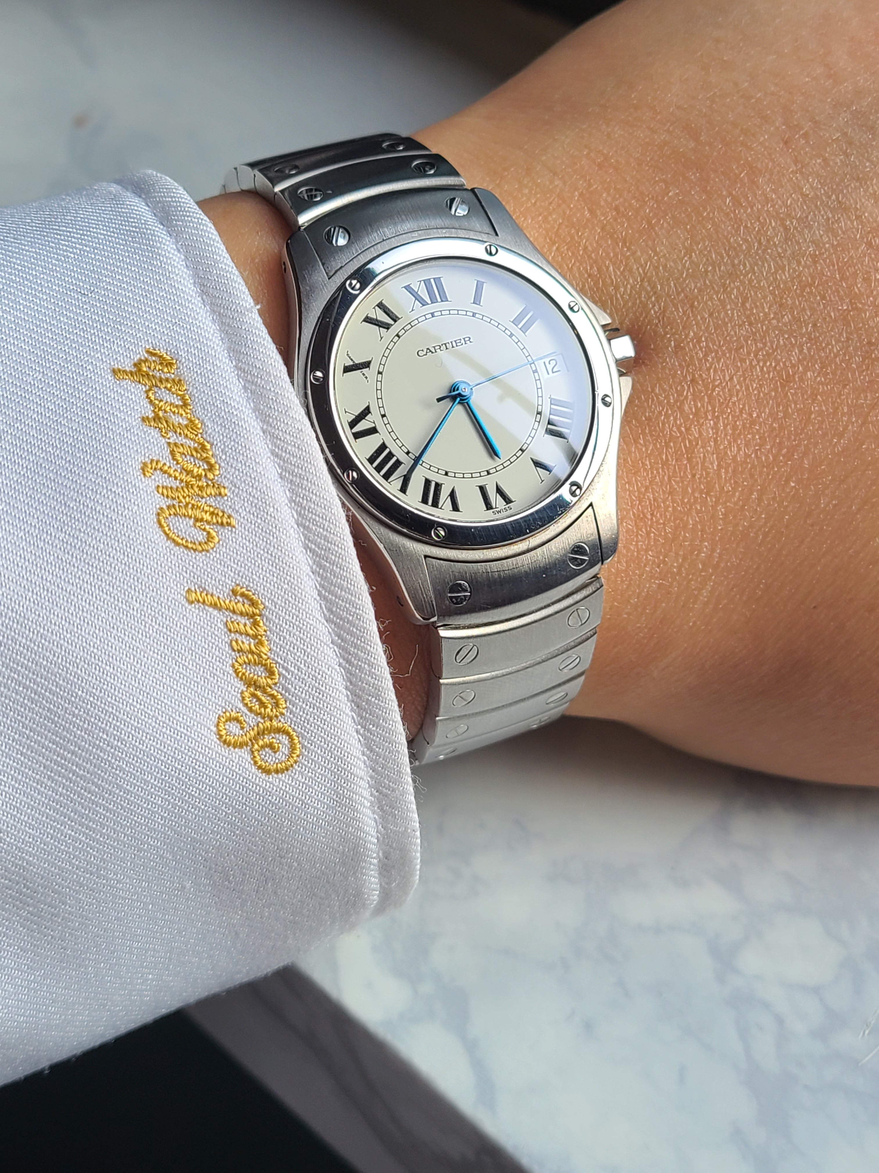 Cartier Santos Ronde Automatic Men's LM 까르띠에 산토스 롱드 스틸 오토메틱 LM 라지 남성